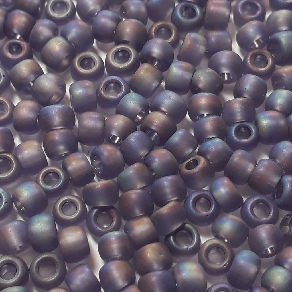 Rainbow-Frosted Lt Tanzanite TOHO Seed Glass 6/0 - 10g