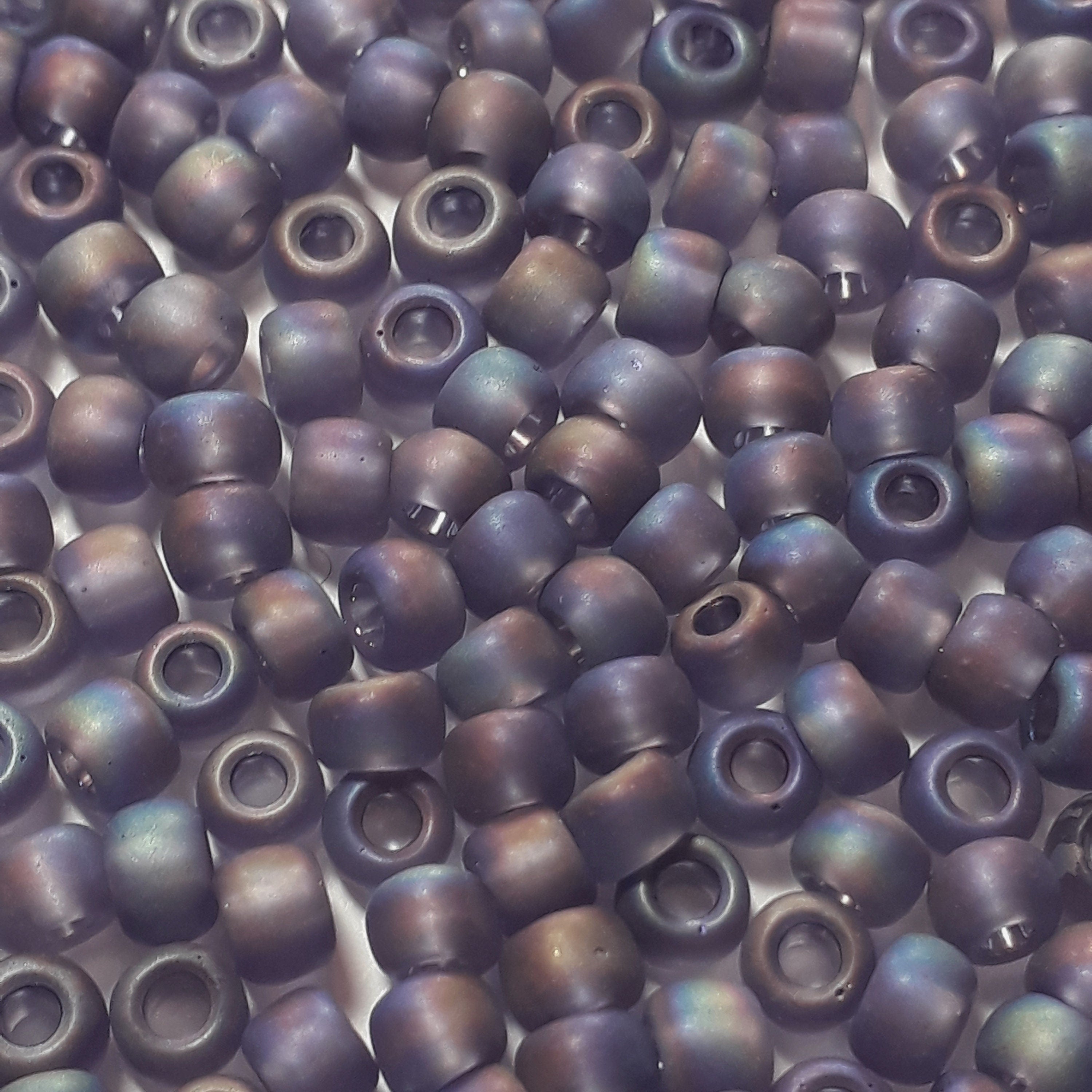 Rainbow-Frosted Lt Tanzanite TOHO Seed Glass 6/0 - 10g