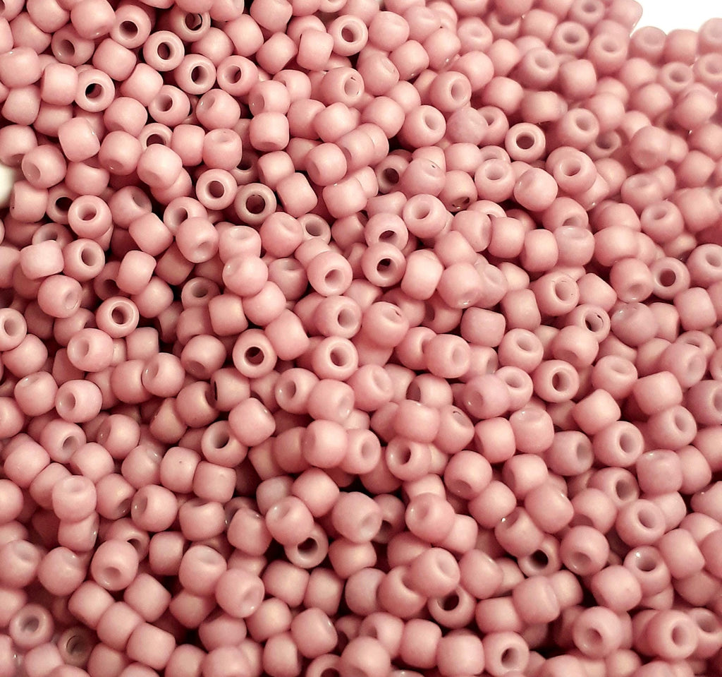 Opaque Pastel Frosted Plumeria Pink TOHO Seed Glass - 11/0 - 10g