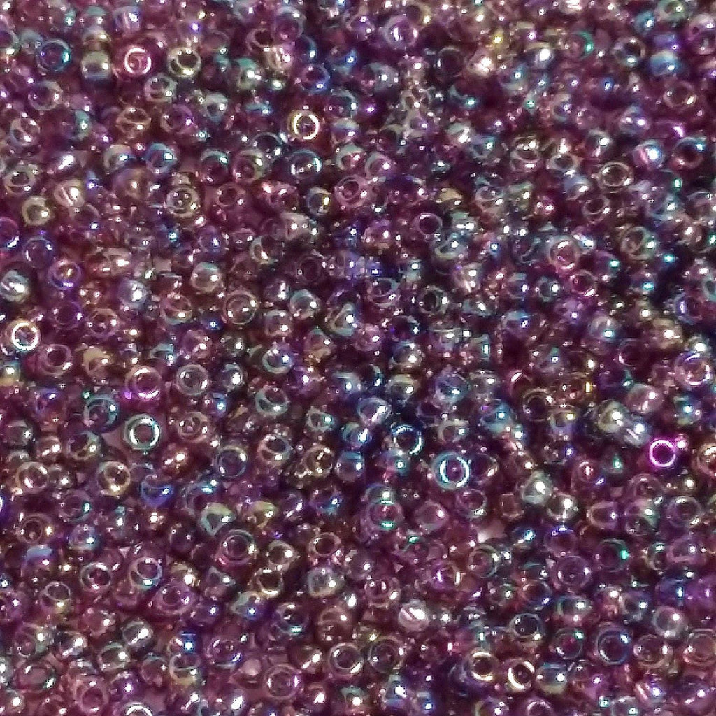 Transparent-Rainbow Med Amethyst TOHO Seed Glass 11/0 - 10g