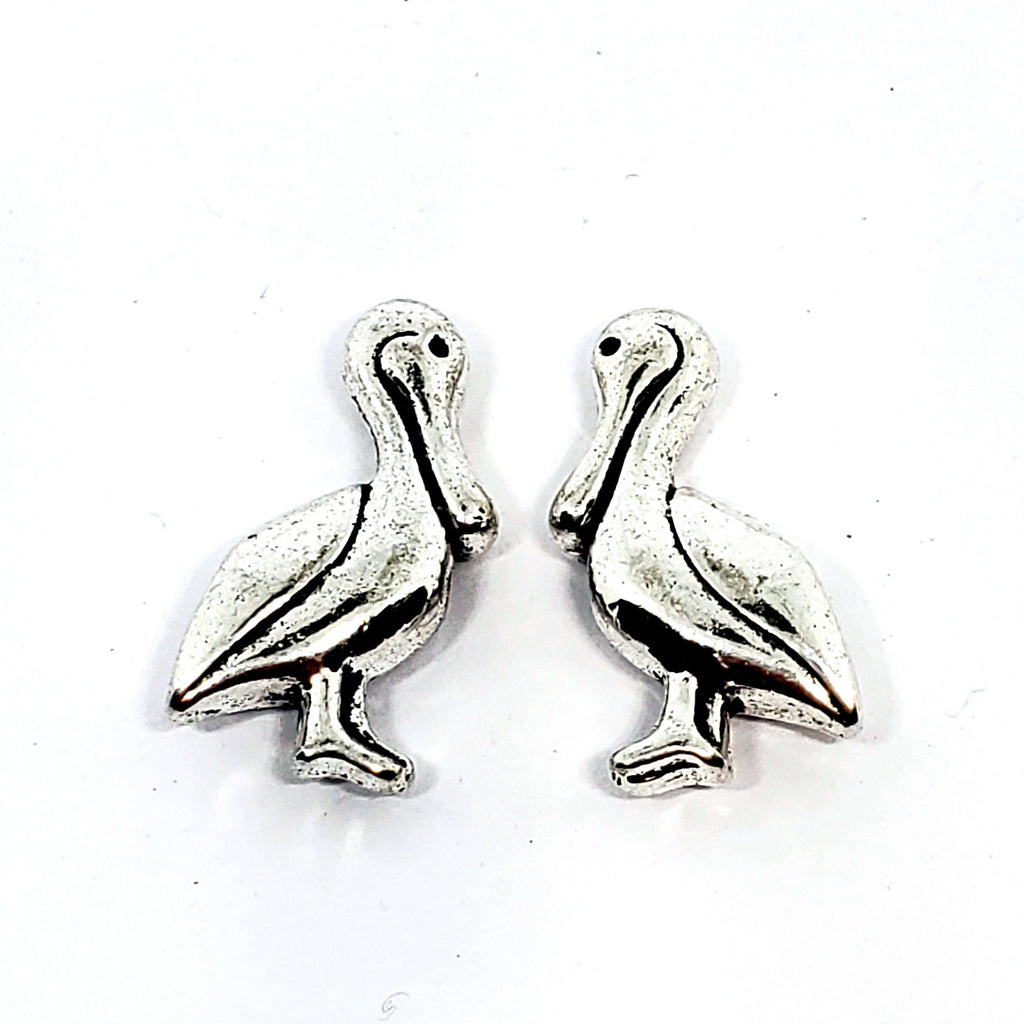 Pelican Antique Silver 20x13mm - 2pcs