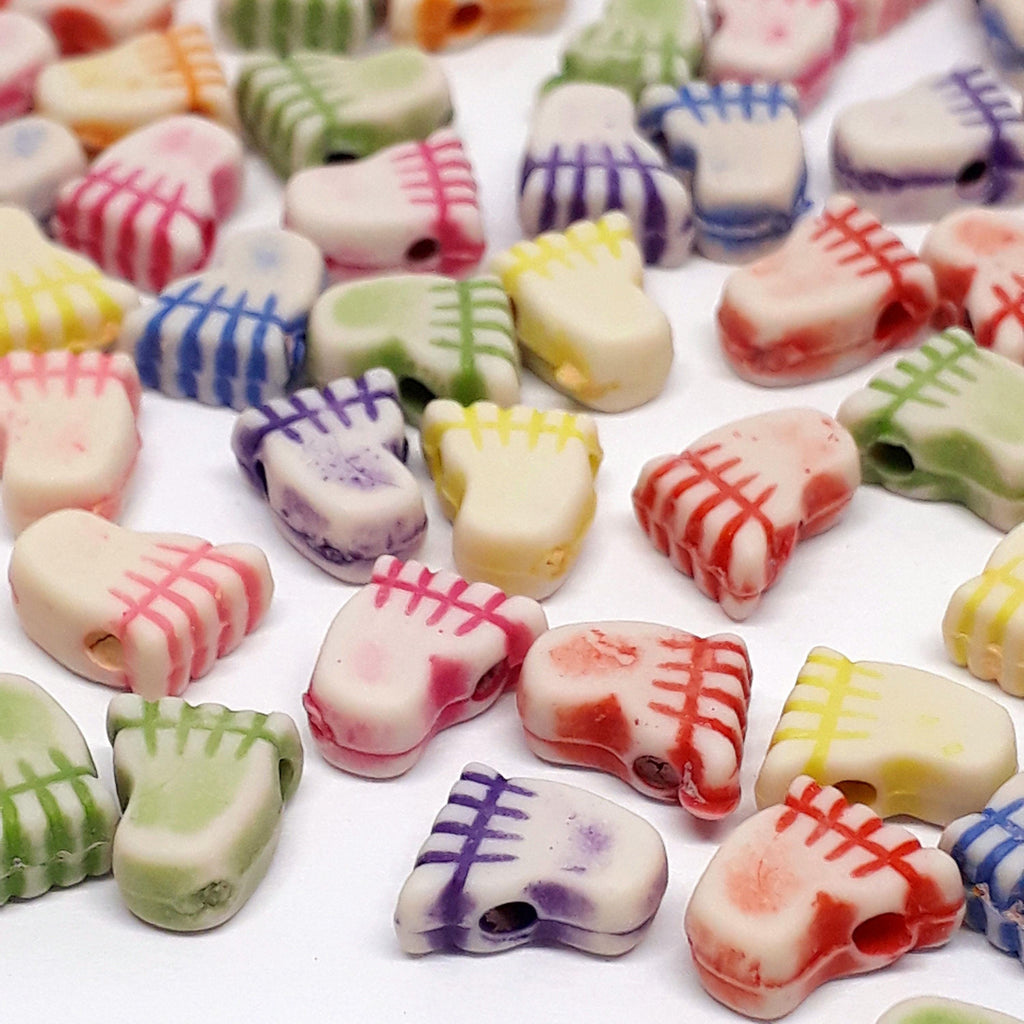Acrylic Foot Mixed Colour 7x6mm - 200pcs