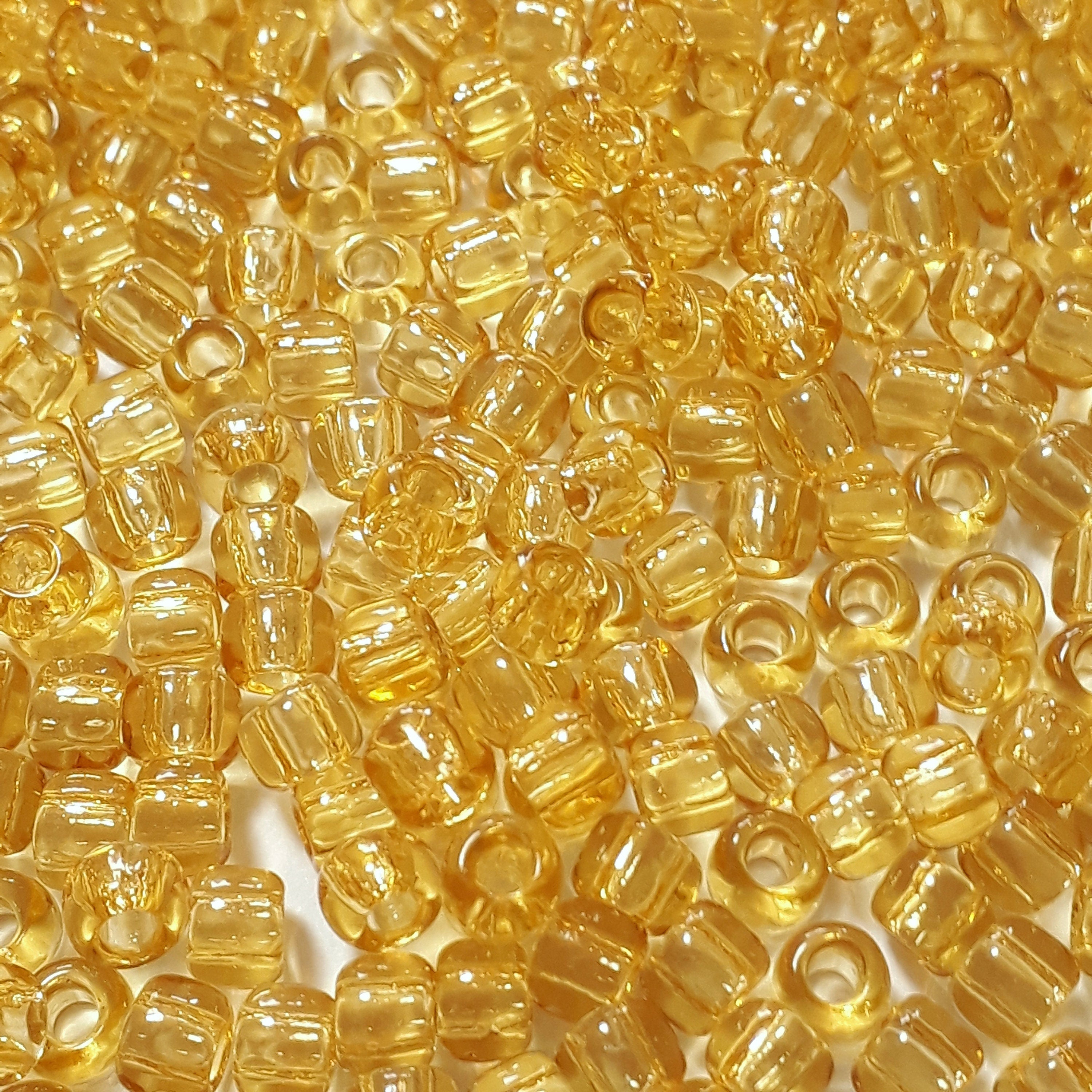 Transparent Light Topaz TOHO Seed Glass 6/0 - 10g