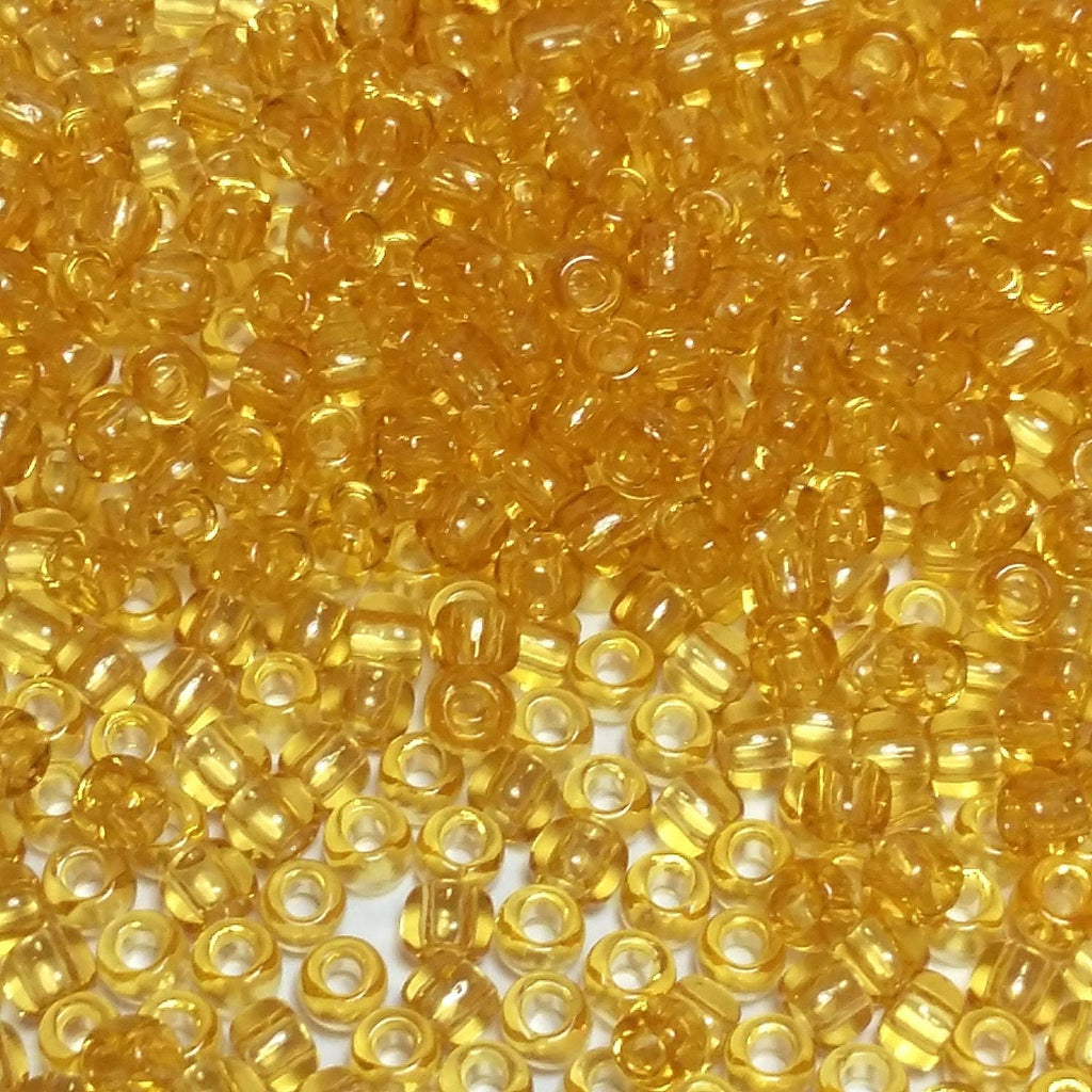 Transparent Light Topaz TOHO Seed Glass 6/0 - 10g