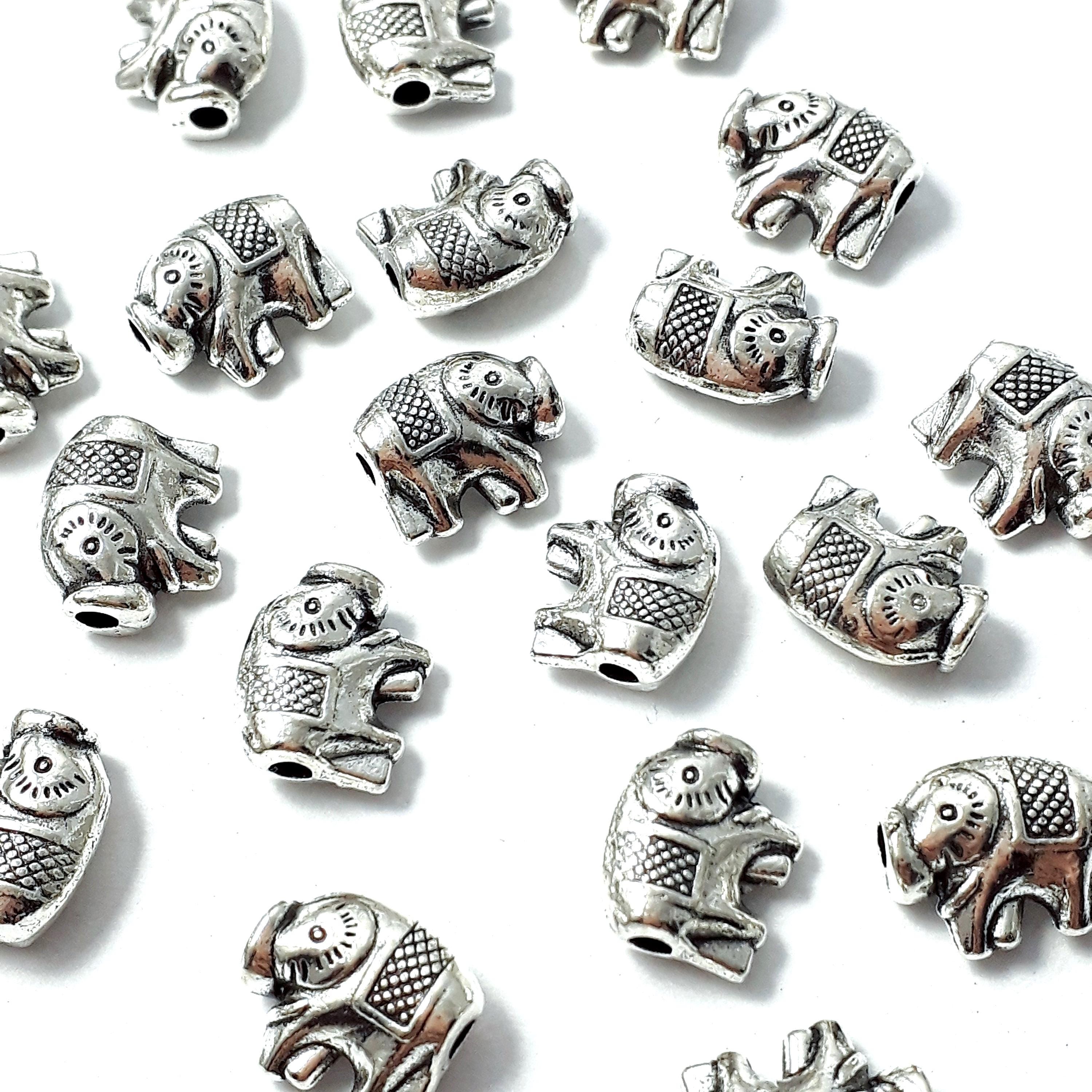 Antique Silver Elephant 11x9mm - 10pcs