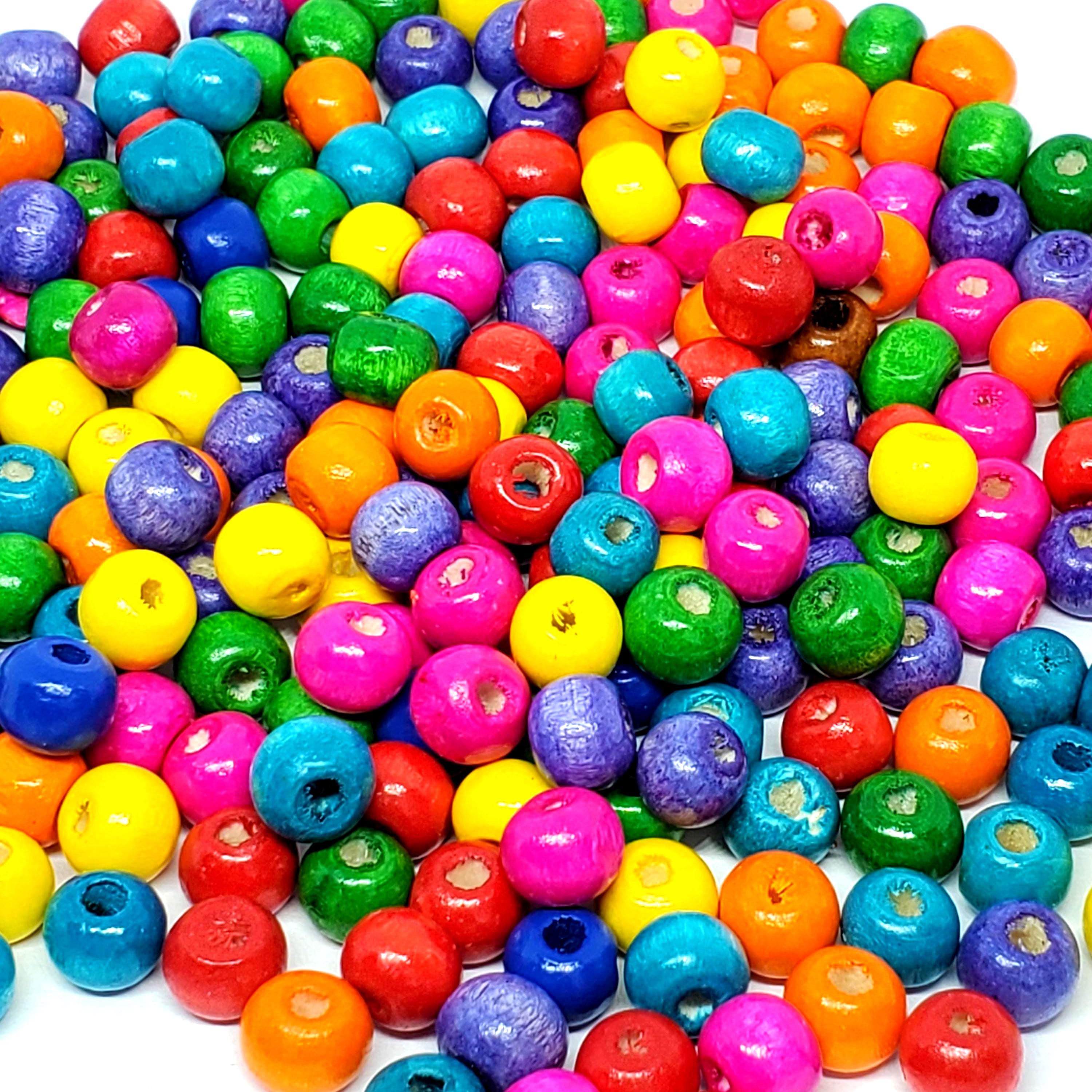 Mixed Colour Wooden Rondelle 8x6mm - 200pcs