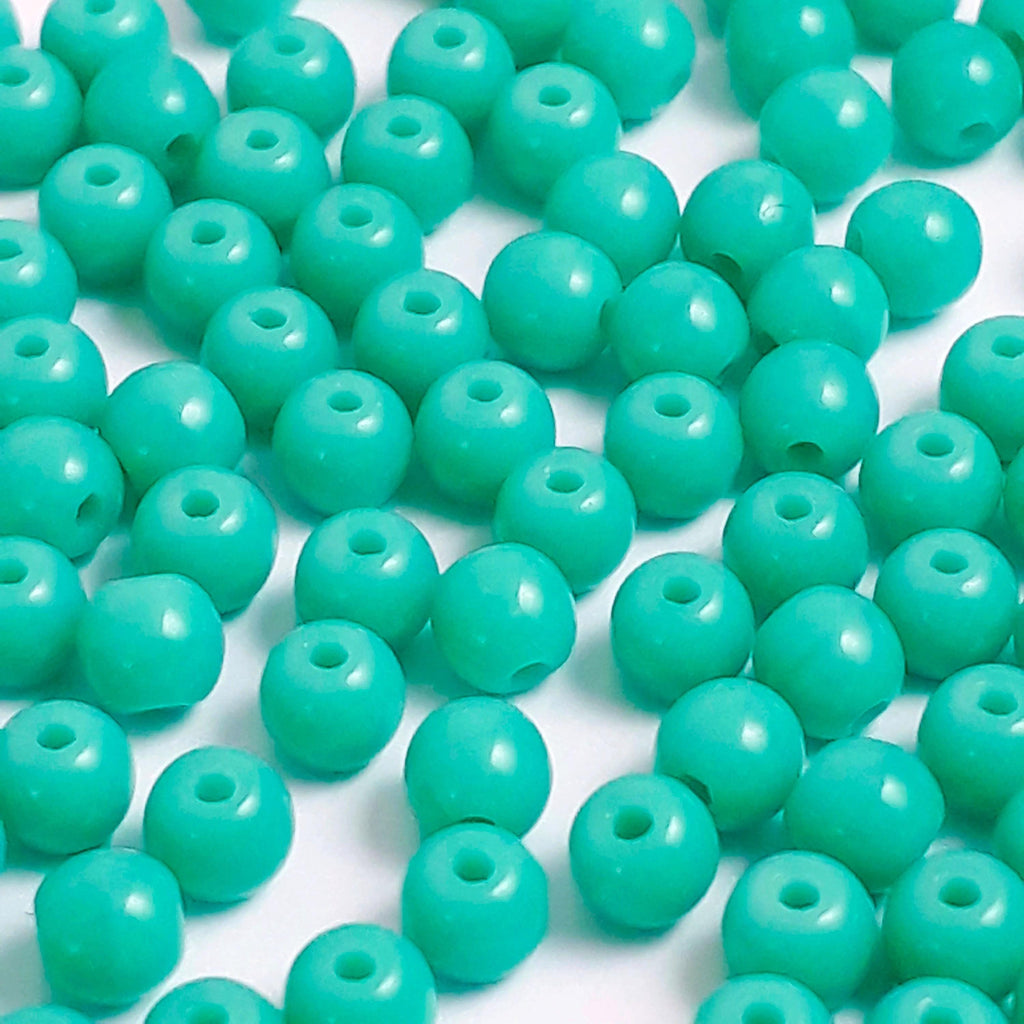 Turquoise Czech Glass Round 3mm - 120pcs