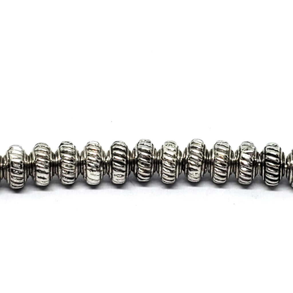 Small Antique Silver Saucer Spacers 5mm - 100pcs