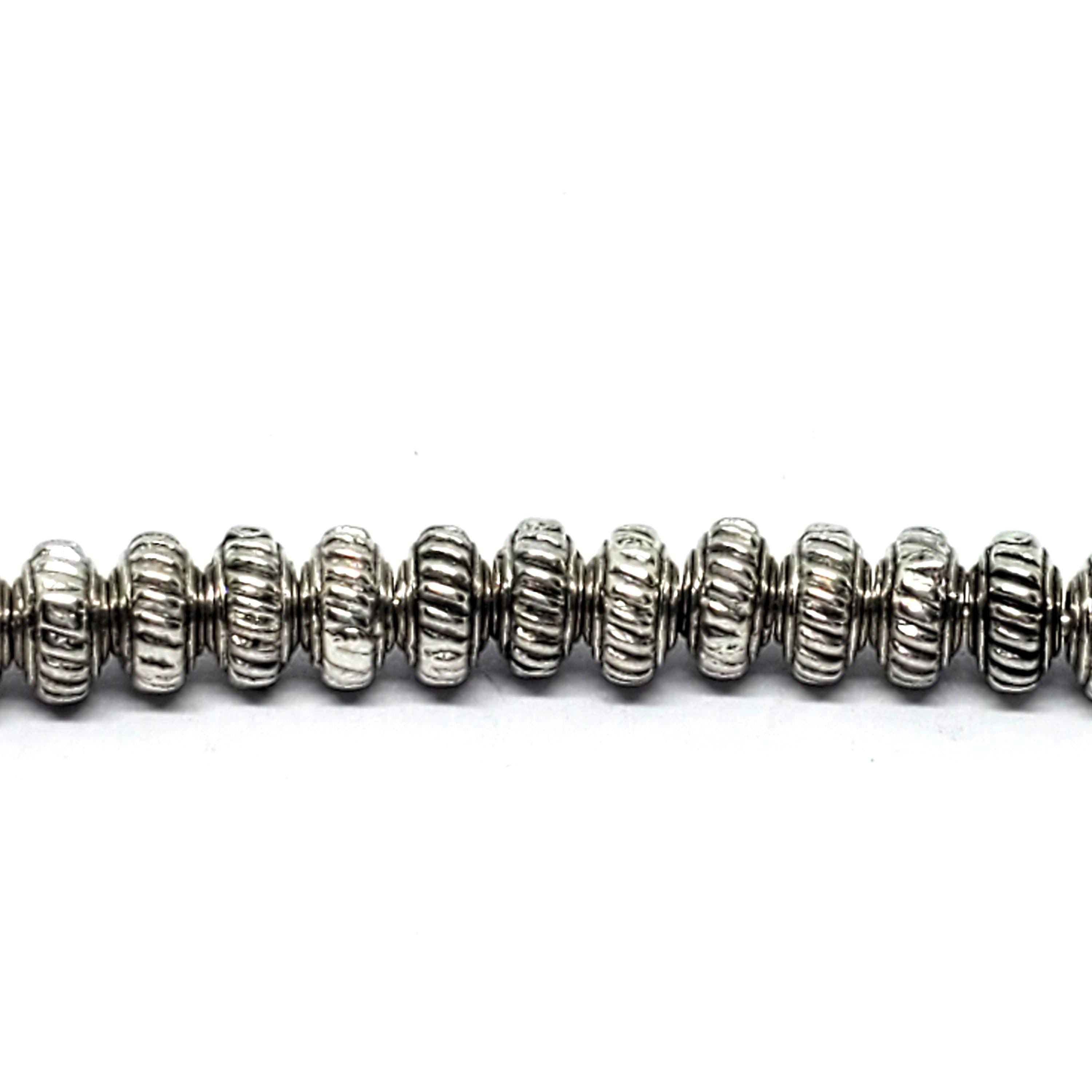 Small Antique Silver Saucer Spacers 5mm - 100pcs