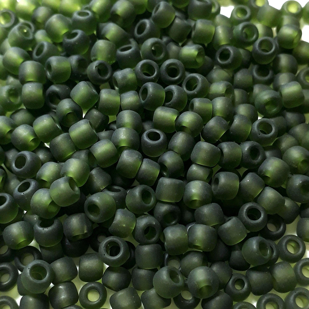 Transparent Frosted Olivine TOHO Seed Glass 6/0 - 10g