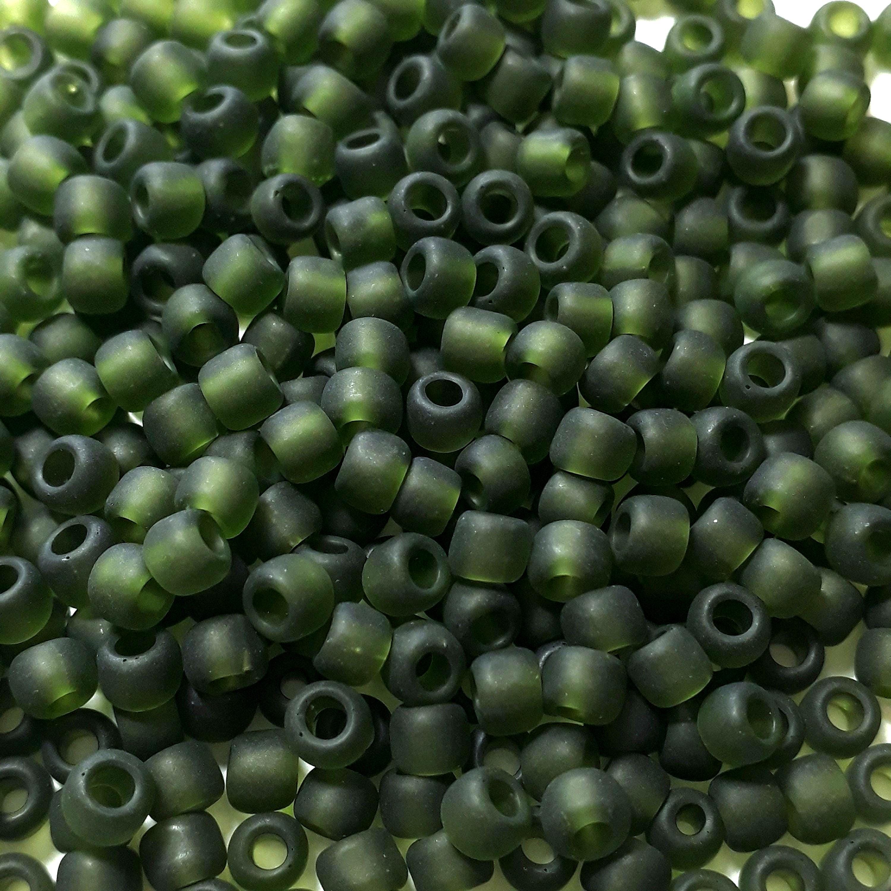 Transparent Frosted Olivine TOHO Seed Glass 6/0 - 10g