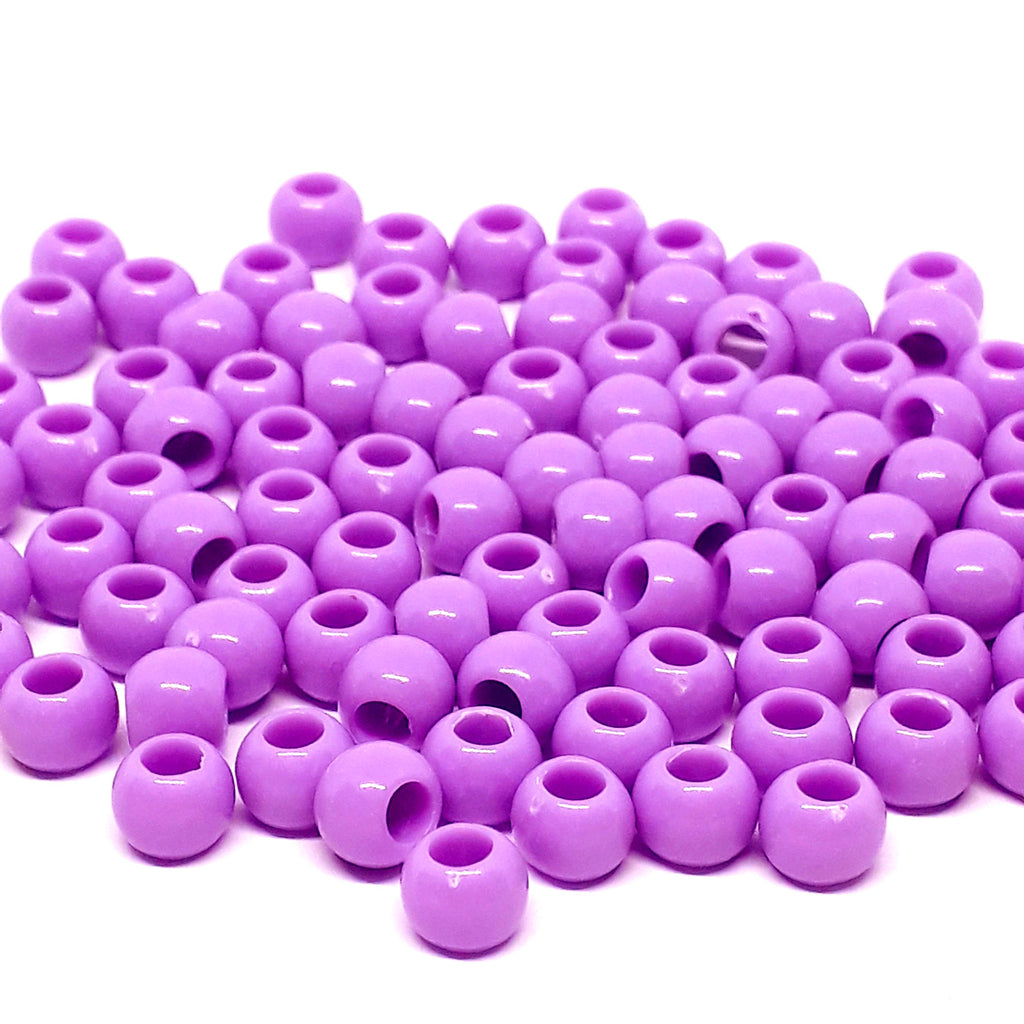 Acrylic Purple Pony 6x5mm - 200pcs