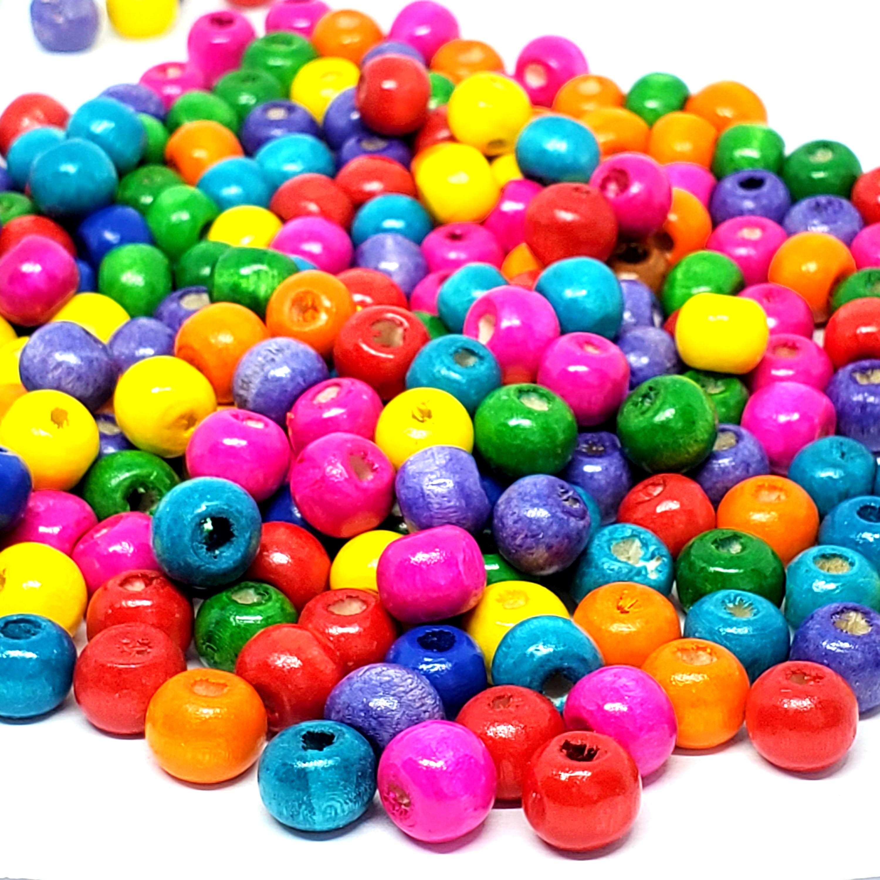Mixed Colour Wooden Rondelle 8x6mm - 200pcs