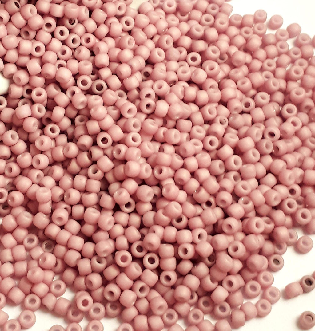 Opaque Pastel Frosted Plumeria Pink TOHO Seed Glass - 11/0 - 10g