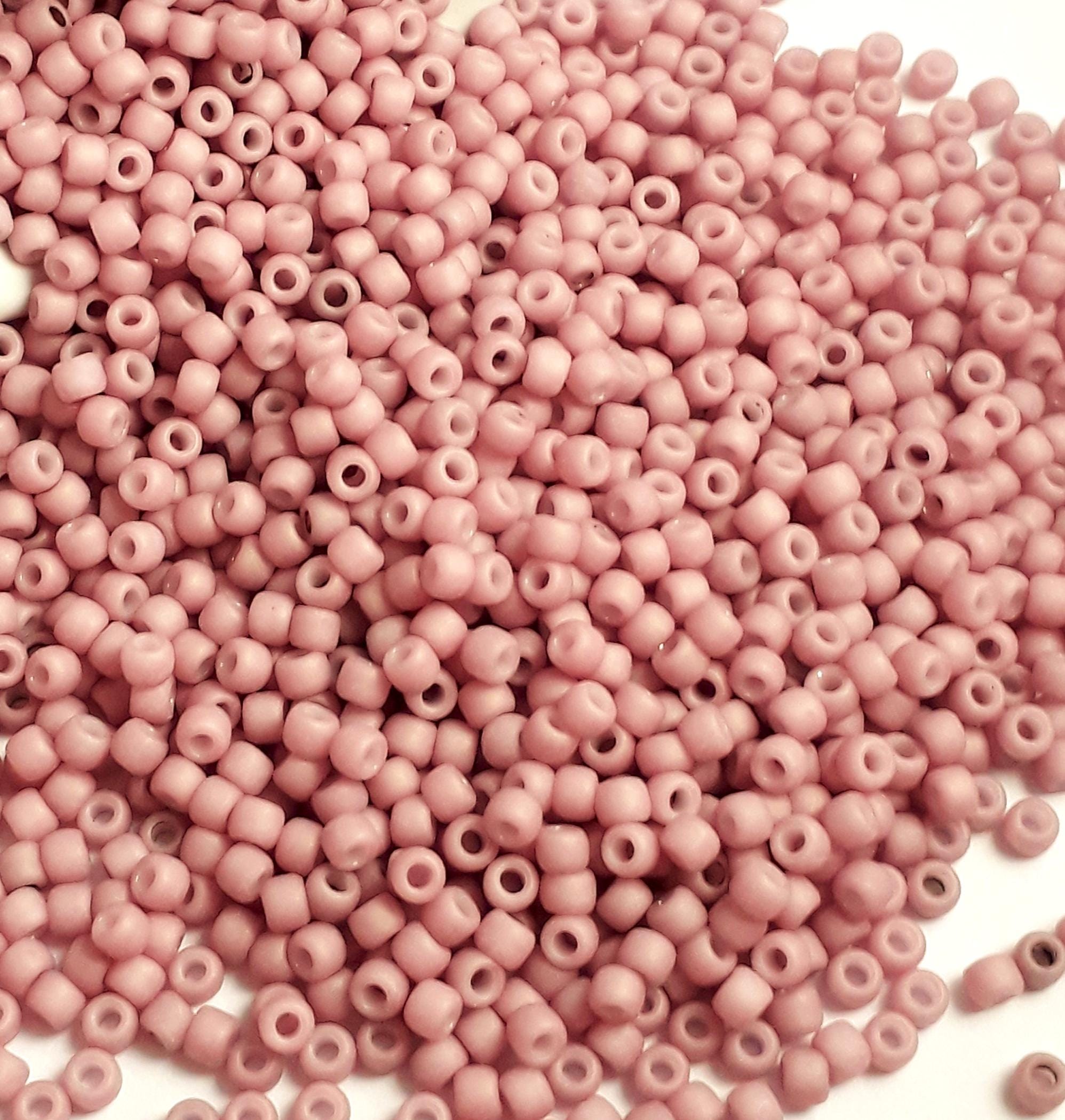 Opaque Pastel Frosted Plumeria Pink TOHO Seed Glass - 11/0 - 10g