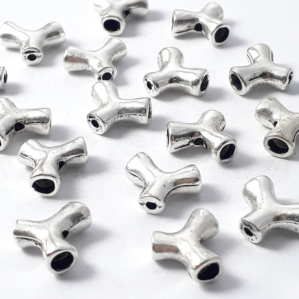 Tri Antique Silver 11x9mm - 10pcs