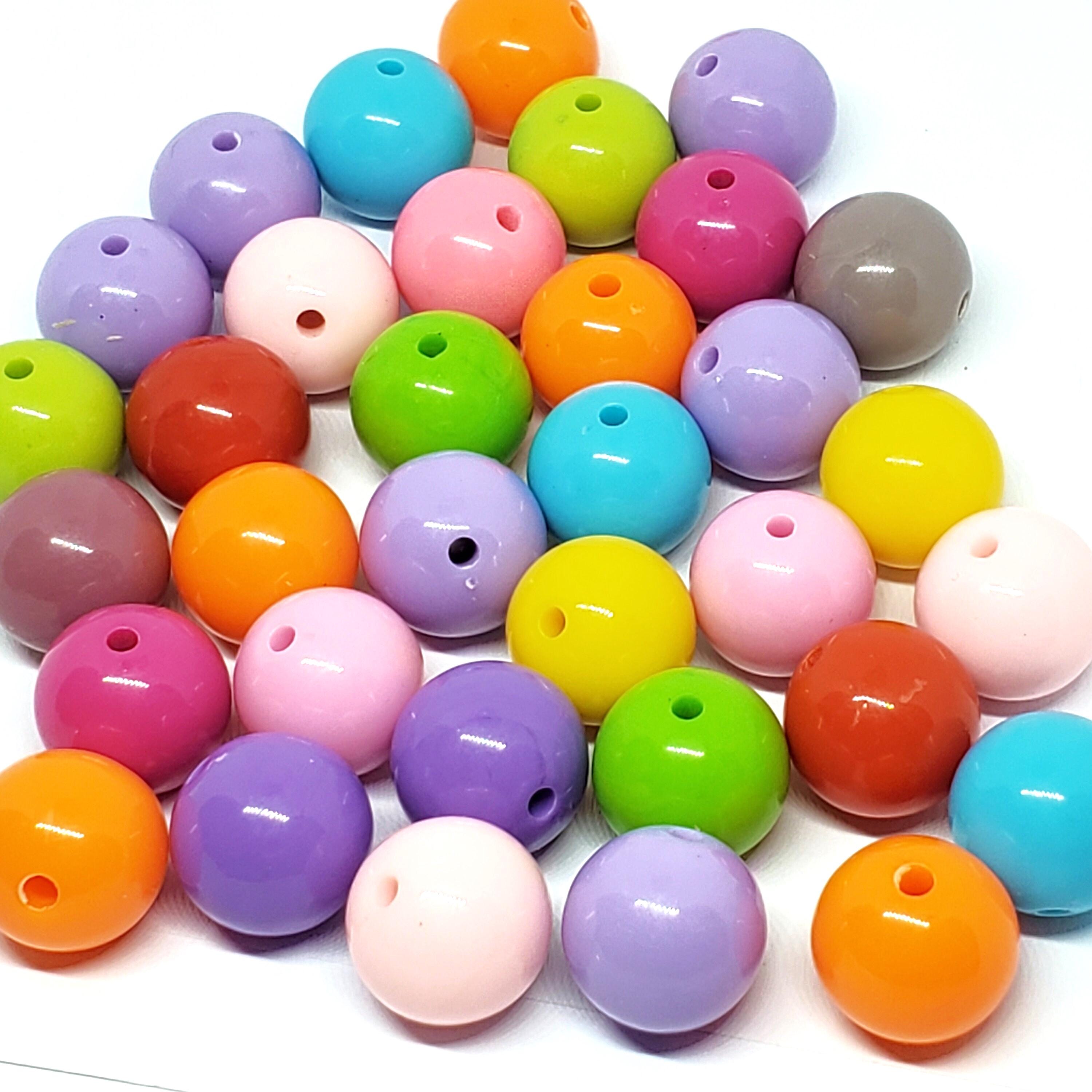 Acrylic Round Mixed Colour 16mm - 10pcs
