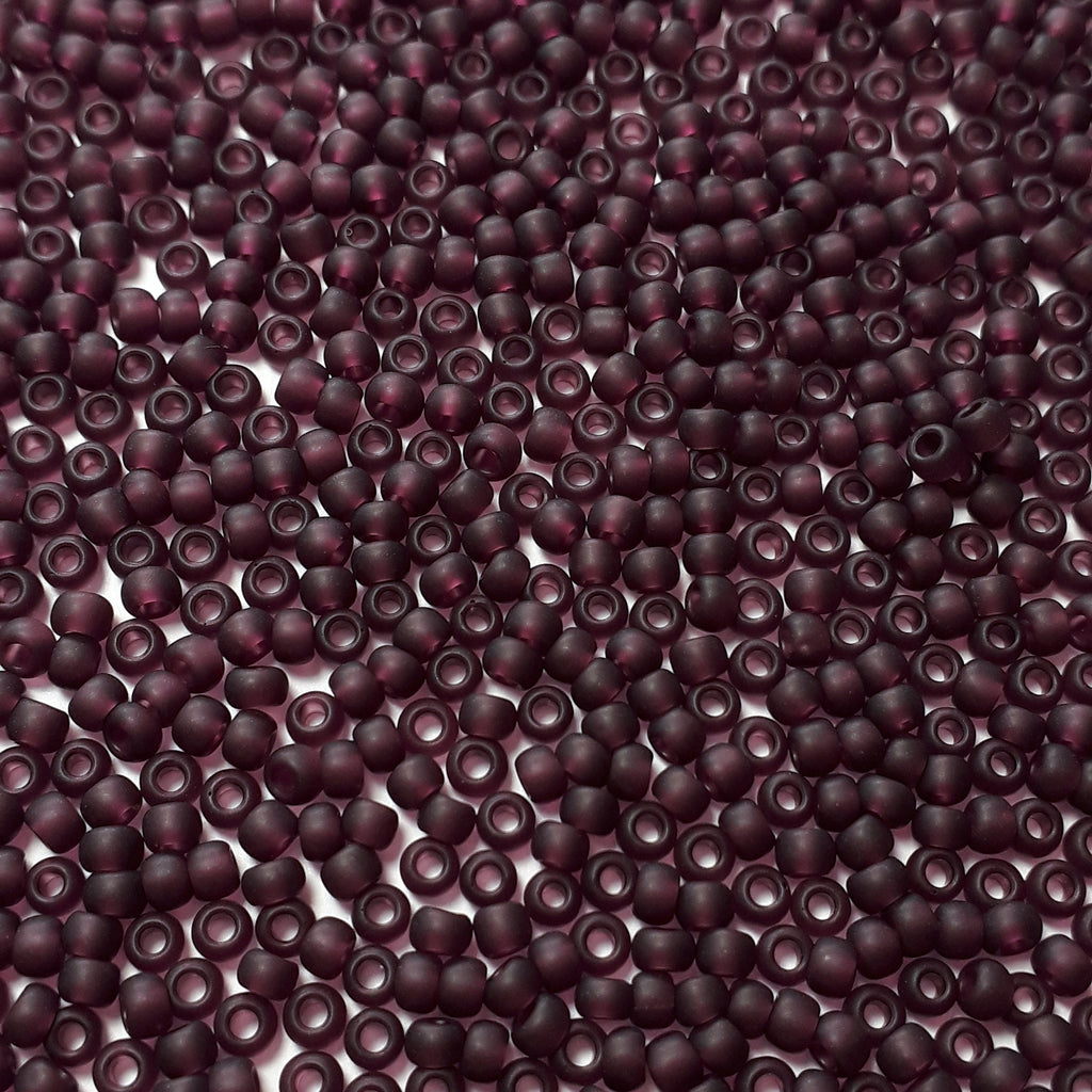 Transparent-Frosted Amethyst TOHO Seed Glass 11/0 - 10g