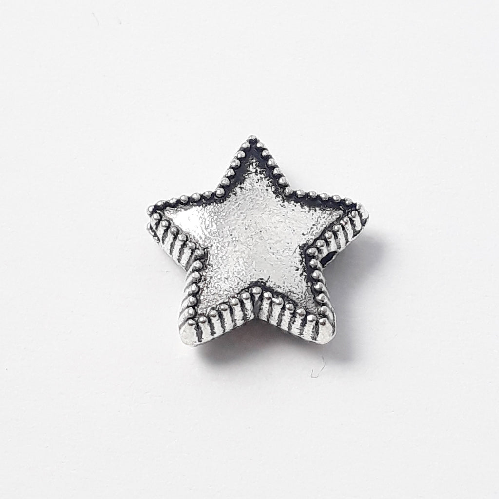Antique Silver Star 11x10mm - 10pcs