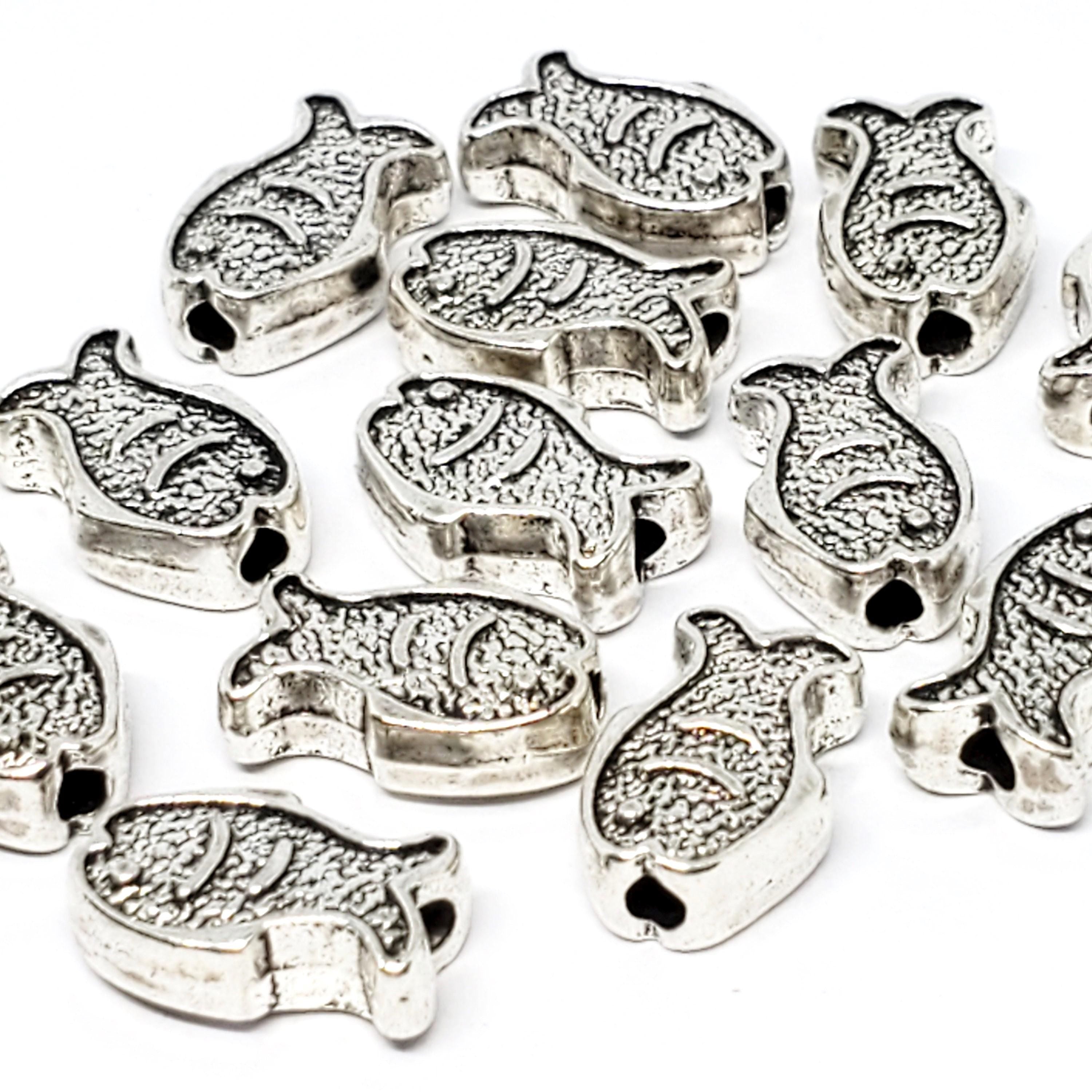 Fish Antique Silver 12x8mm - 5pcs