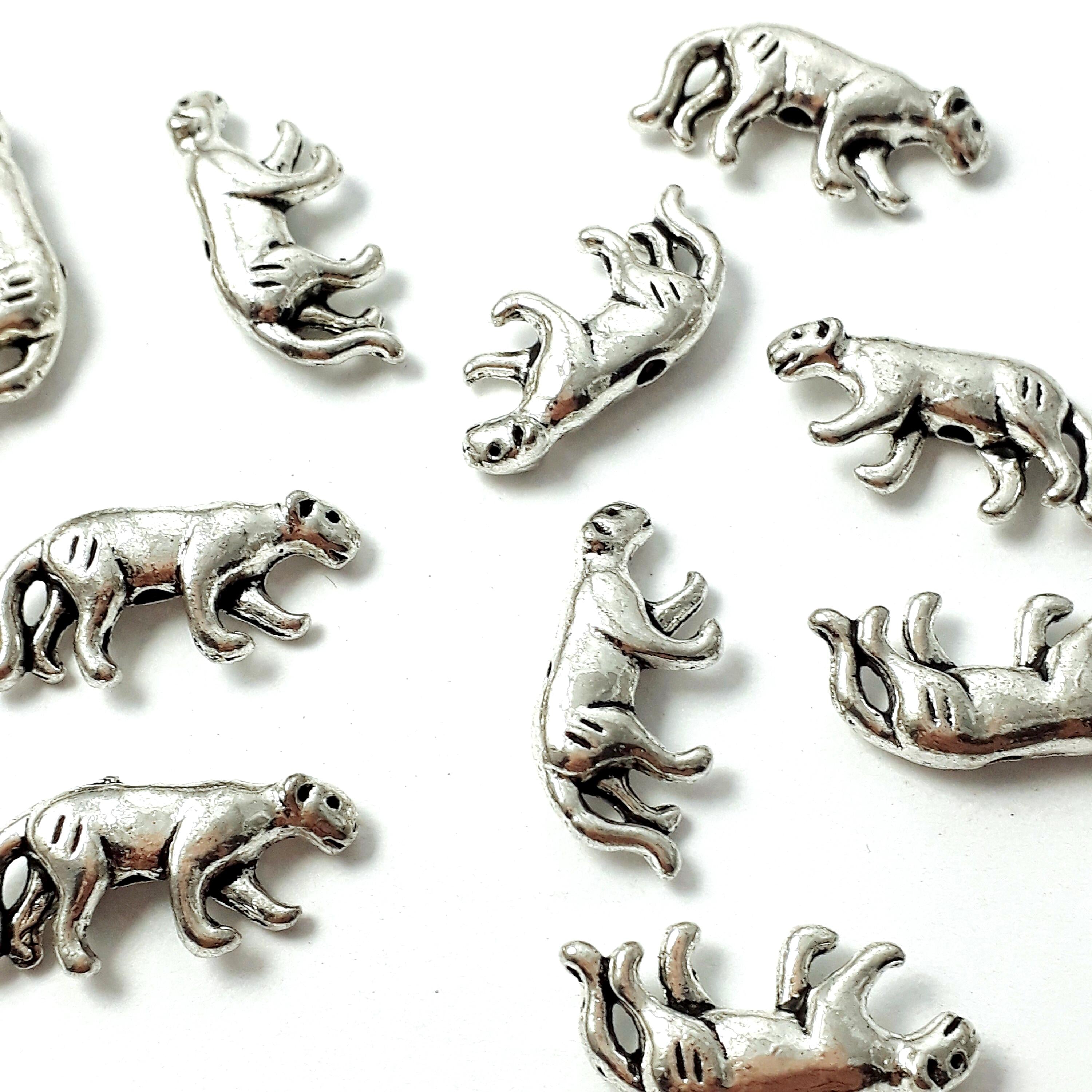 Panther Antique Silver 19x9mm - 10pcs