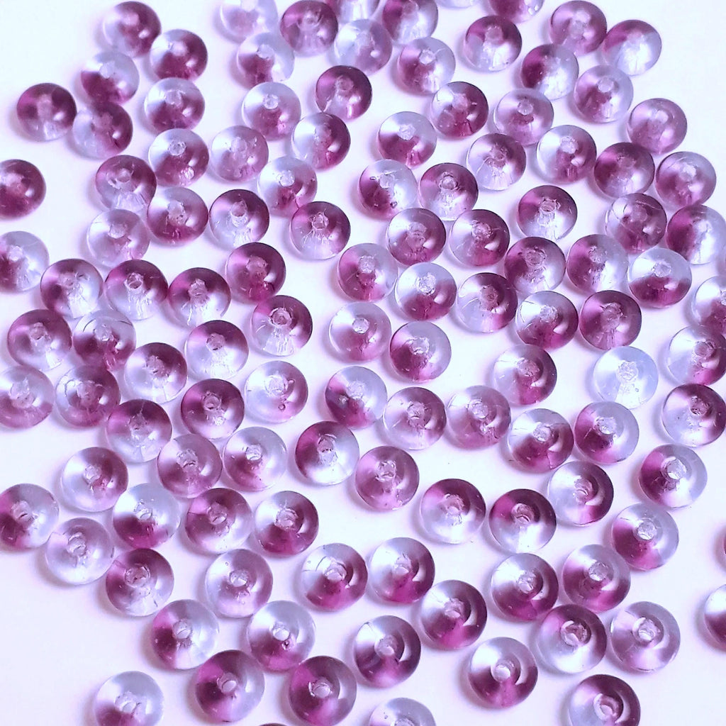 Magenta Purple Czech Glass Rondelle 4mm - 60pcs