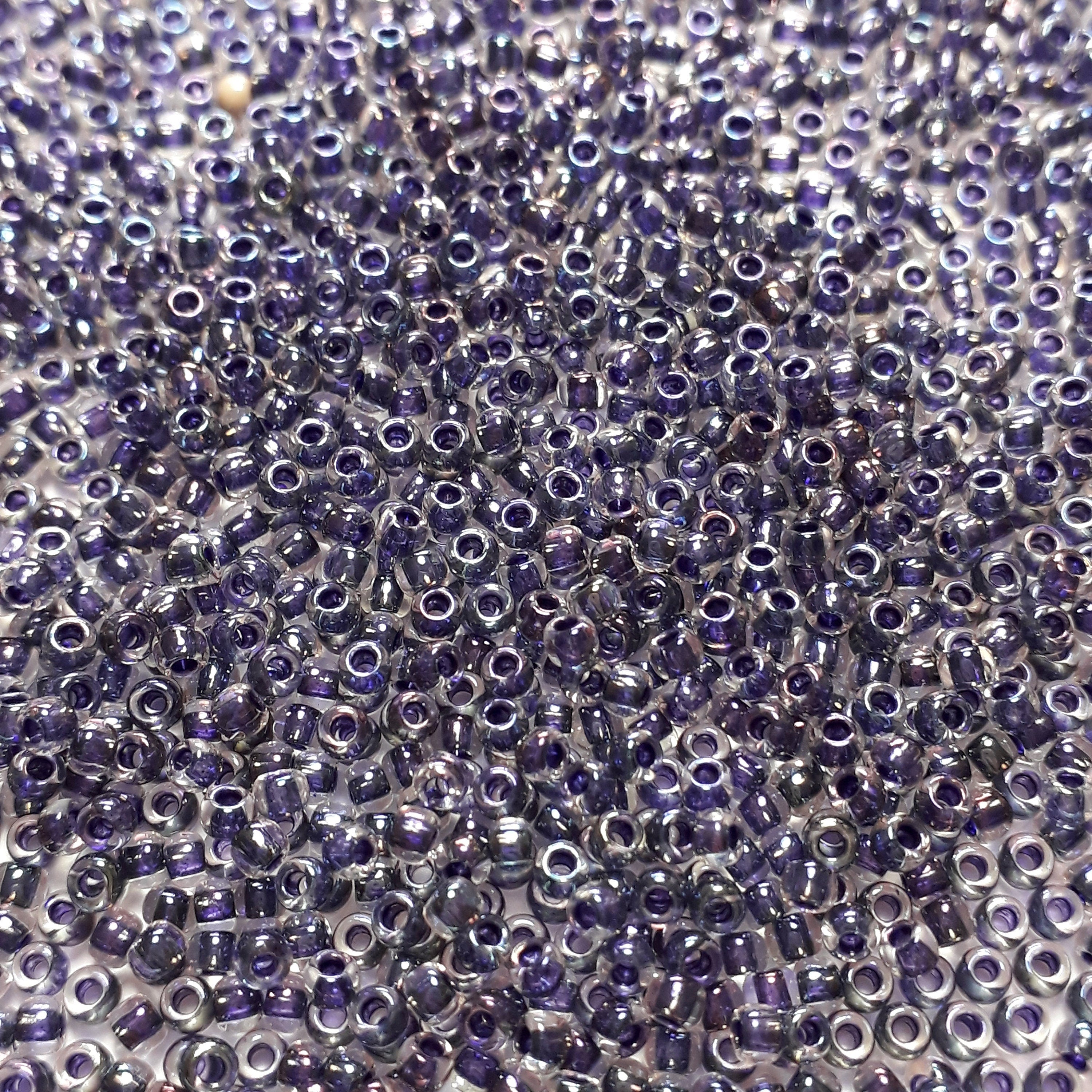 Rainbow Crystal / Tanzanite-Lined TOHO Seed Glass 11/0 - 10g