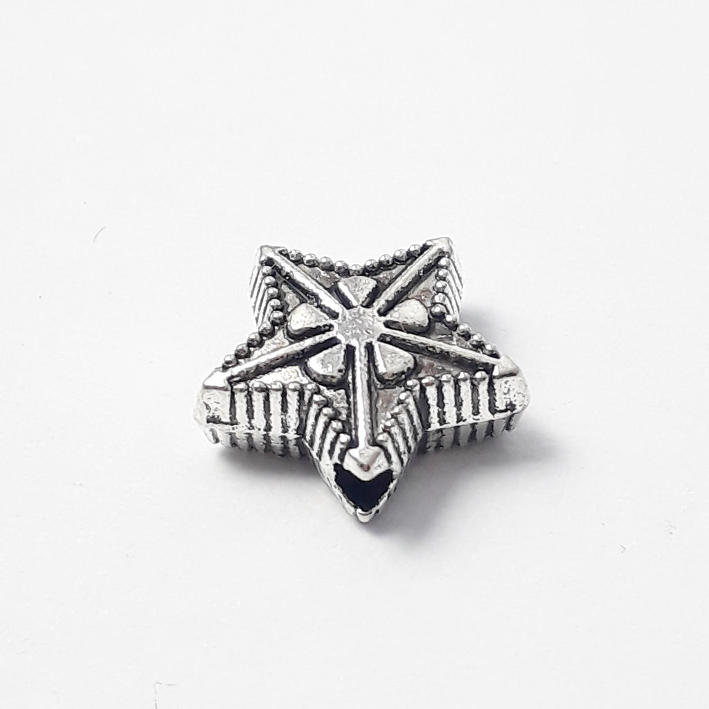 Antique Silver Star 11x10mm - 10pcs