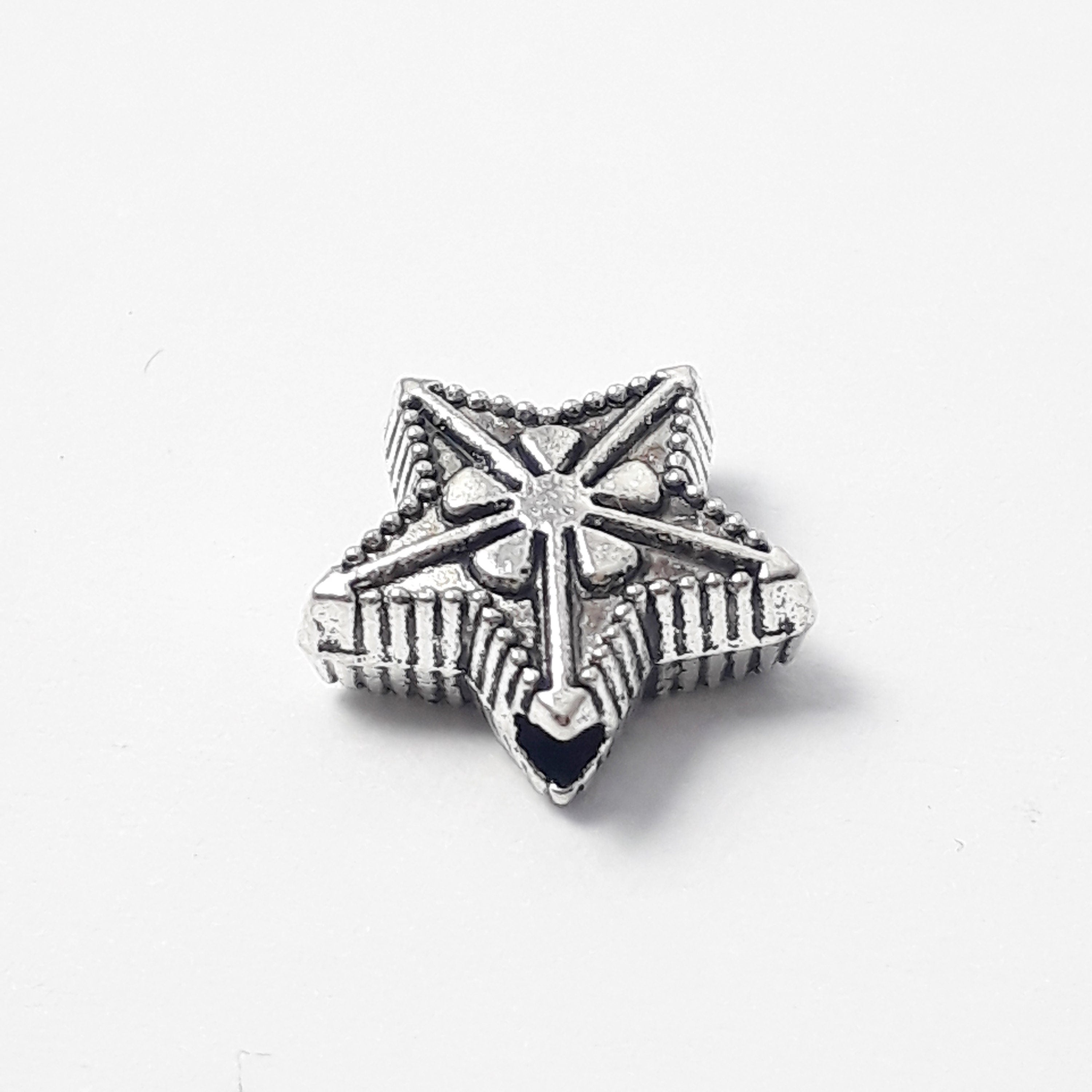 Antique Silver Star 11x10mm - 10pcs