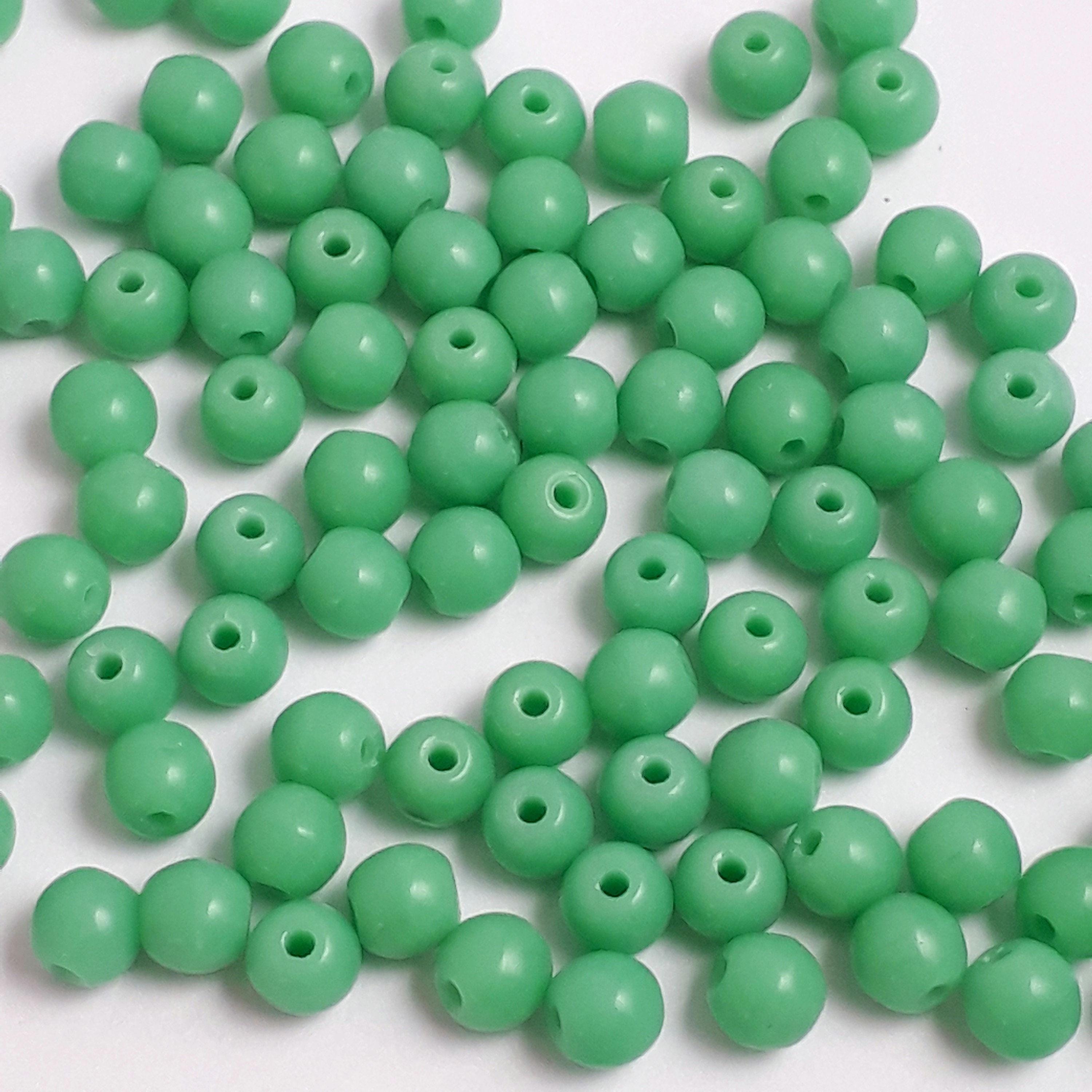 Opaque Mint Green Czech Glass Round 3mm - 120pcs