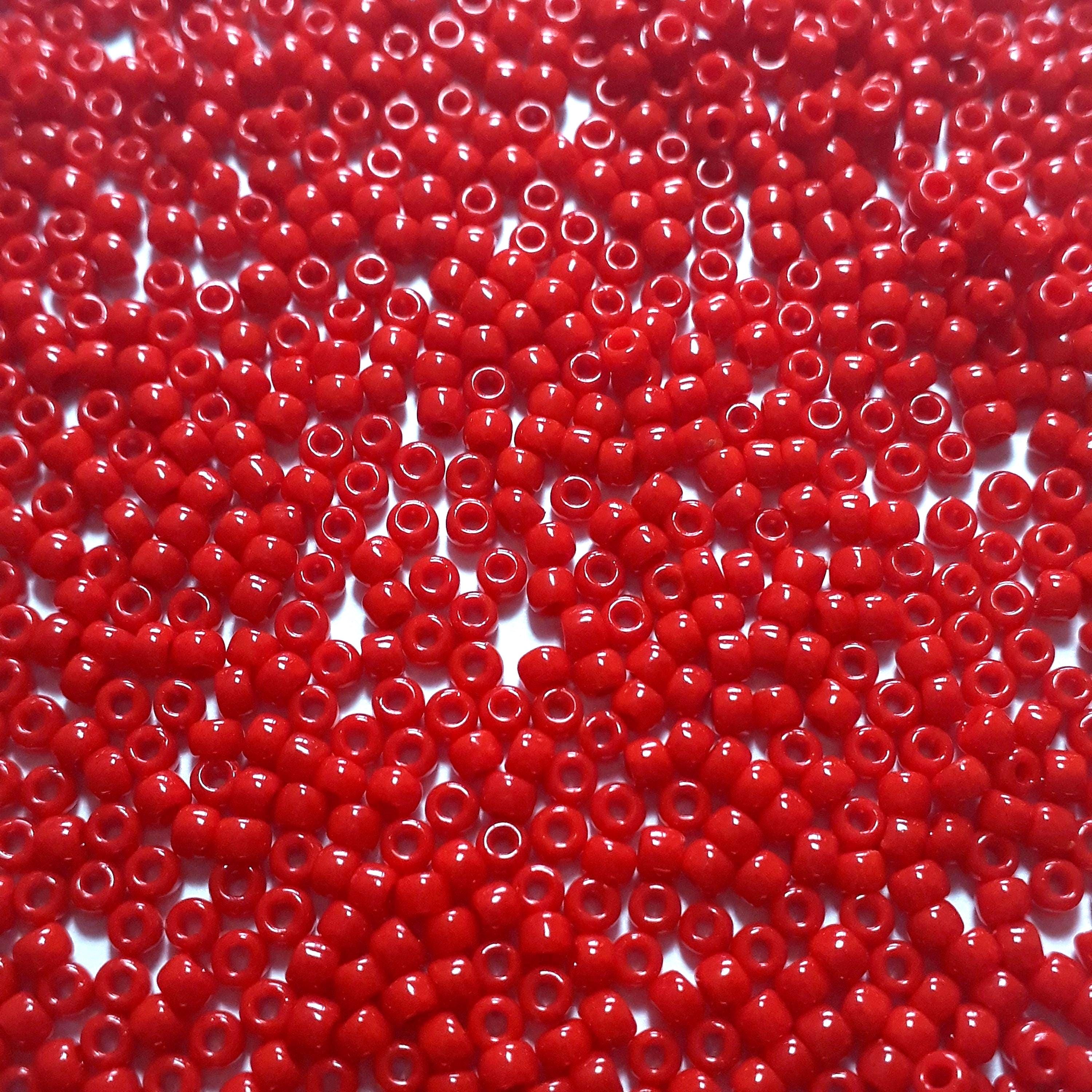 Opaque Cherry Red TOHO Seed Glass 11/0 - 10g