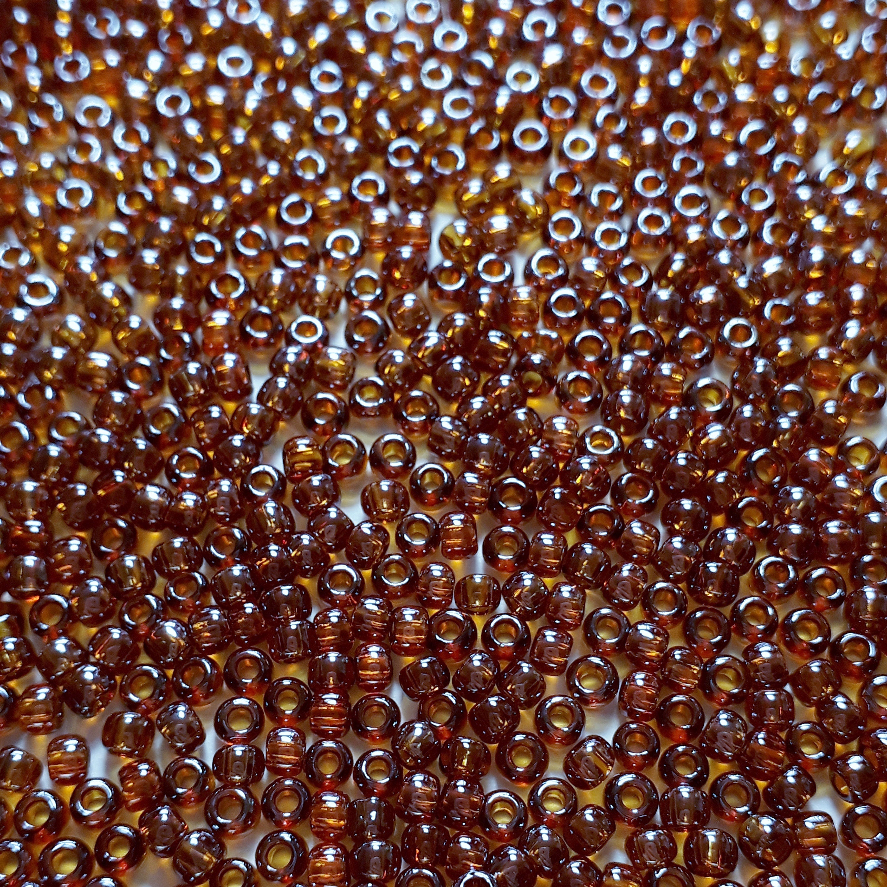 Transparent-Lustered Smokey Topaz TOHO Seed Glass 11/0 - 10g