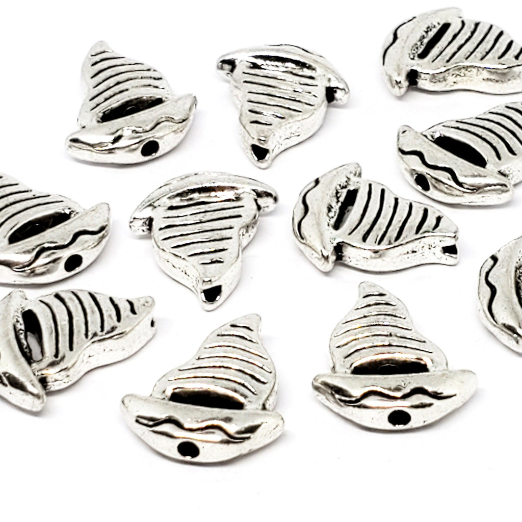 Sailing Boat Antique Silver 15x13mm - 5pcs