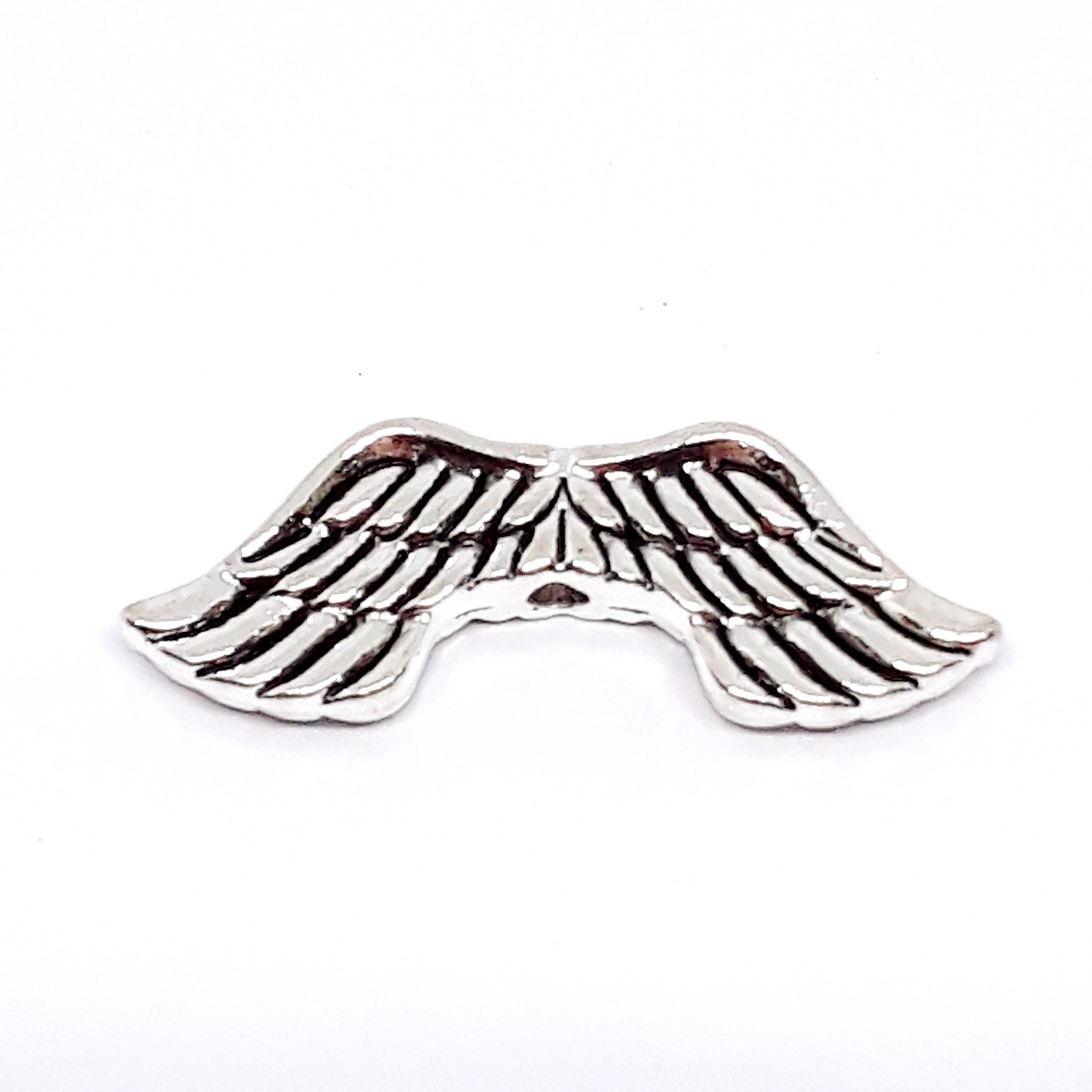 Angel Wing Antique Silver 21x8mm - 10pcs