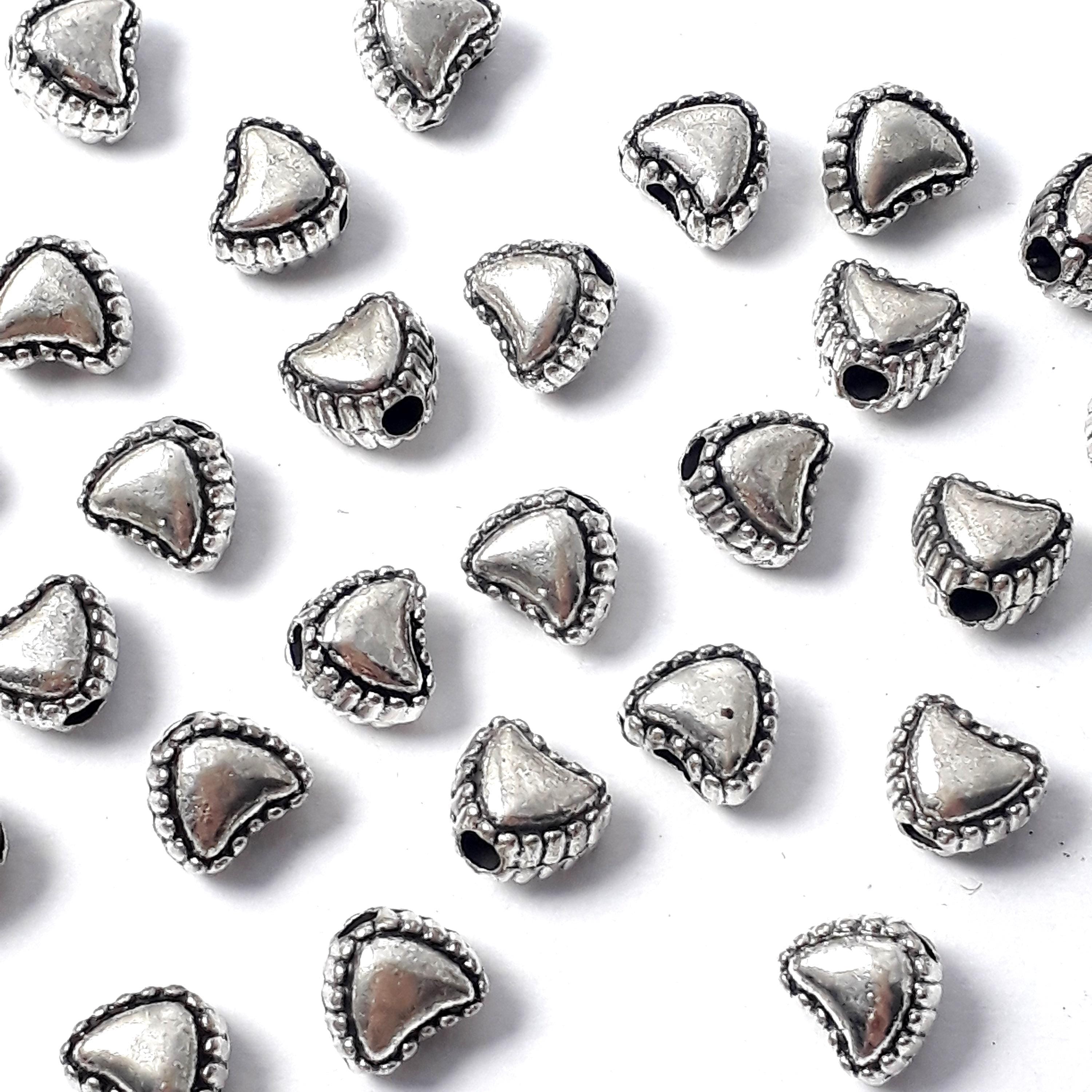Heart Antique Silver 6x5mm - 20pcs