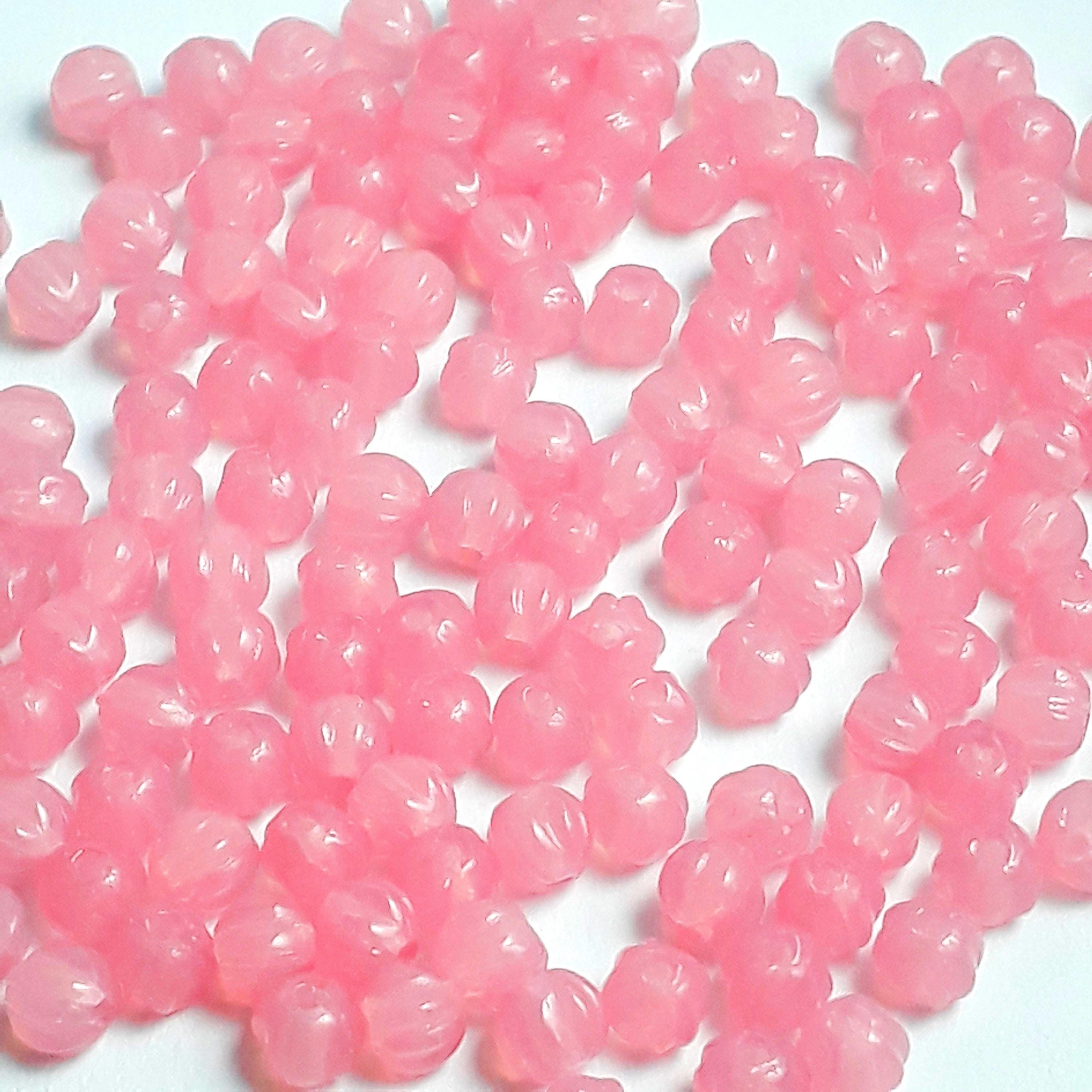 Light Pink Czech Glass Fluted Round 3mm - 40pcs