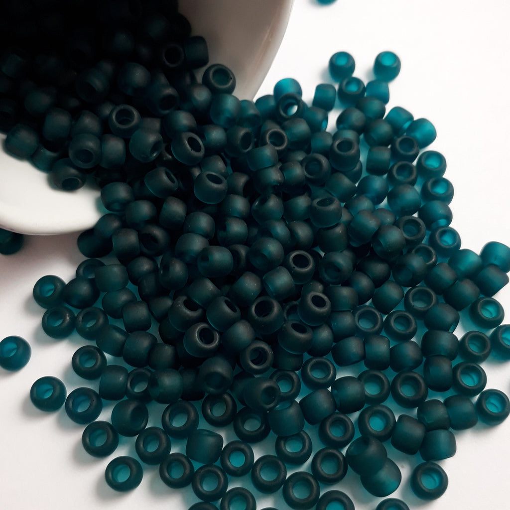 Transparent Frosted Teal TOHO Seed Glass 6/0 - 10g