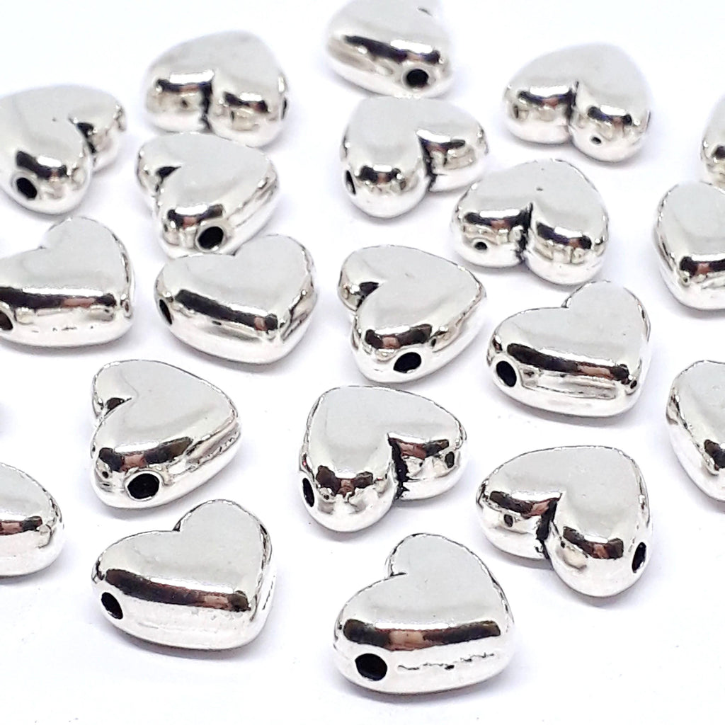 Heart Antique Silver 10x9mm - 10pcs