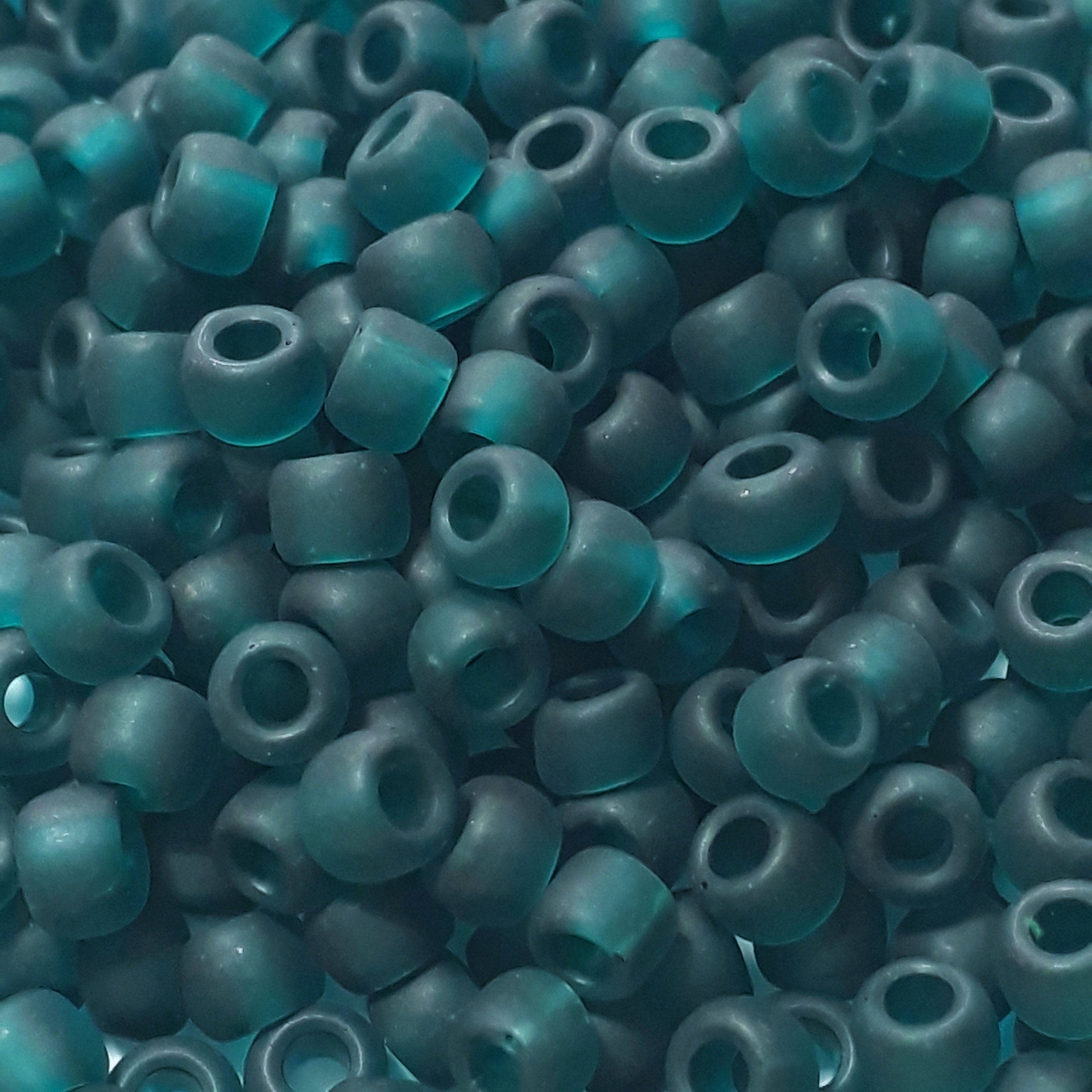 Transparent Frosted Teal TOHO Seed Glass 6/0 - 10g