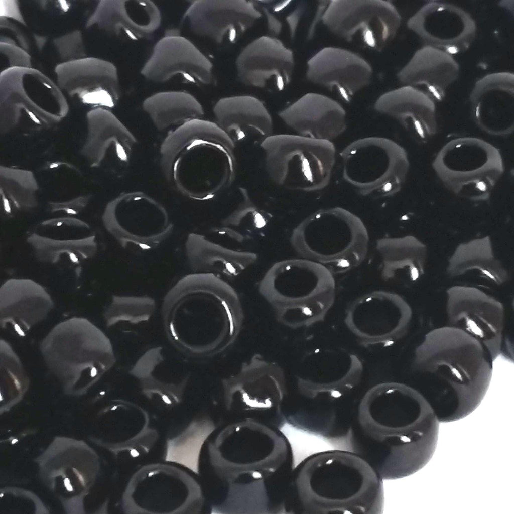 Opaque Jet Black TOHO Seed Glass 6/0 - 10g