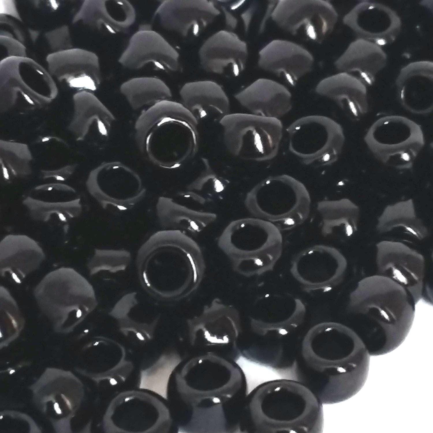 Opaque Jet Black TOHO Seed Glass 6/0 - 10g