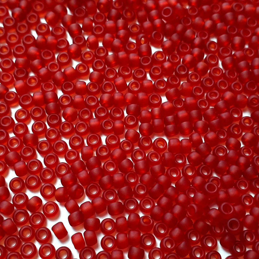 Transparent-Frosted Ruby TOHO Seed Glass 11/0 - 10g