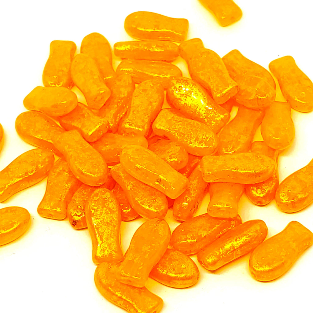 Sunshine Yellow & Gold Lustre Czech Glass Fish 14x7mm - 10pcs