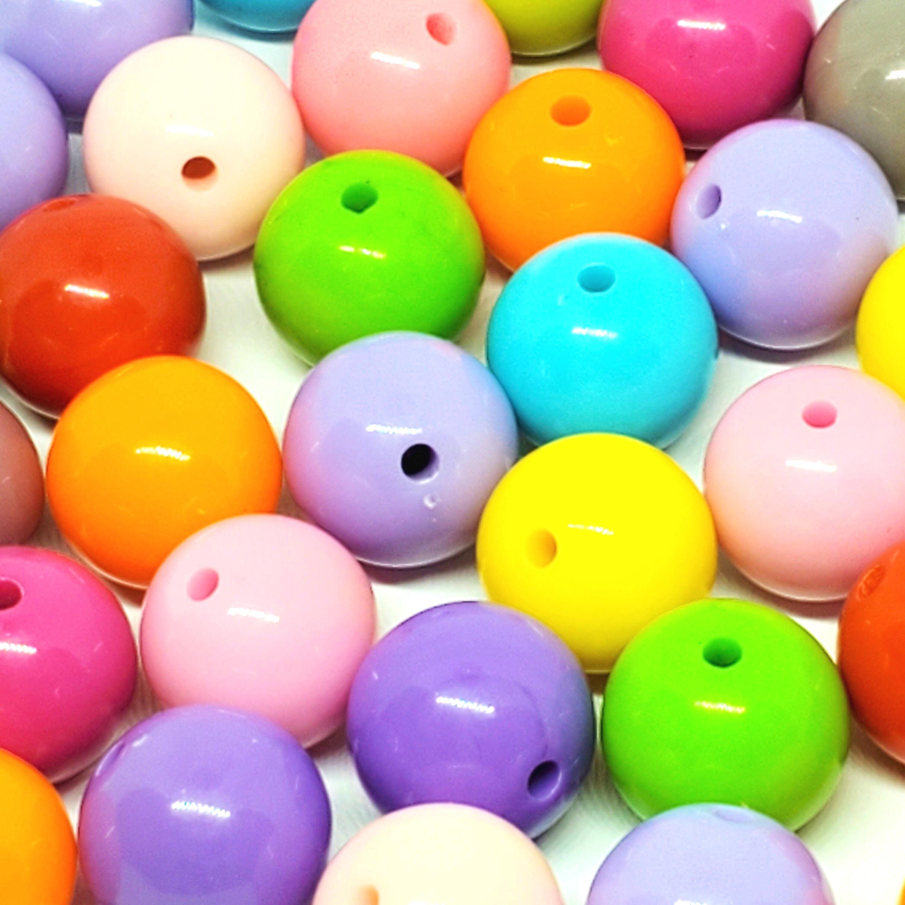 Acrylic Round Mixed Colour 16mm - 10pcs