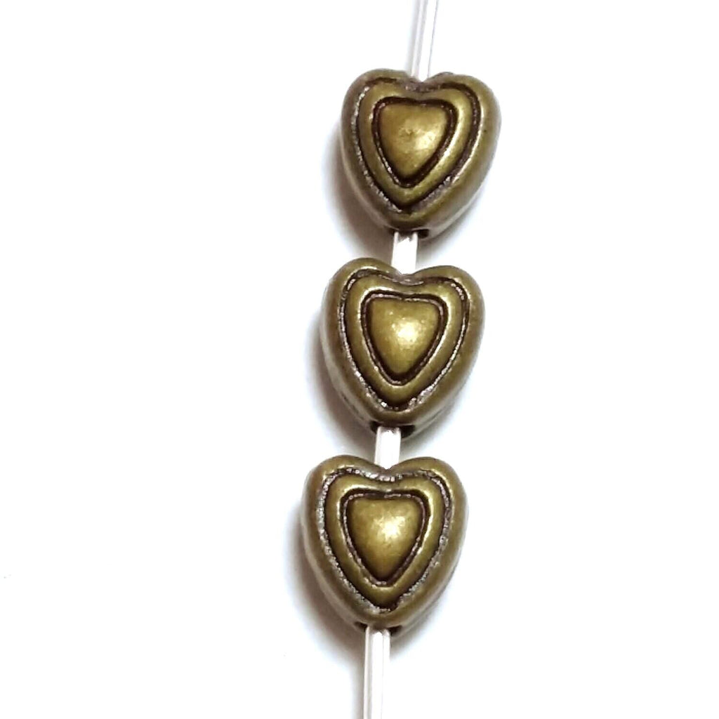 Antique Bronze Heart 6mm - 25pcs