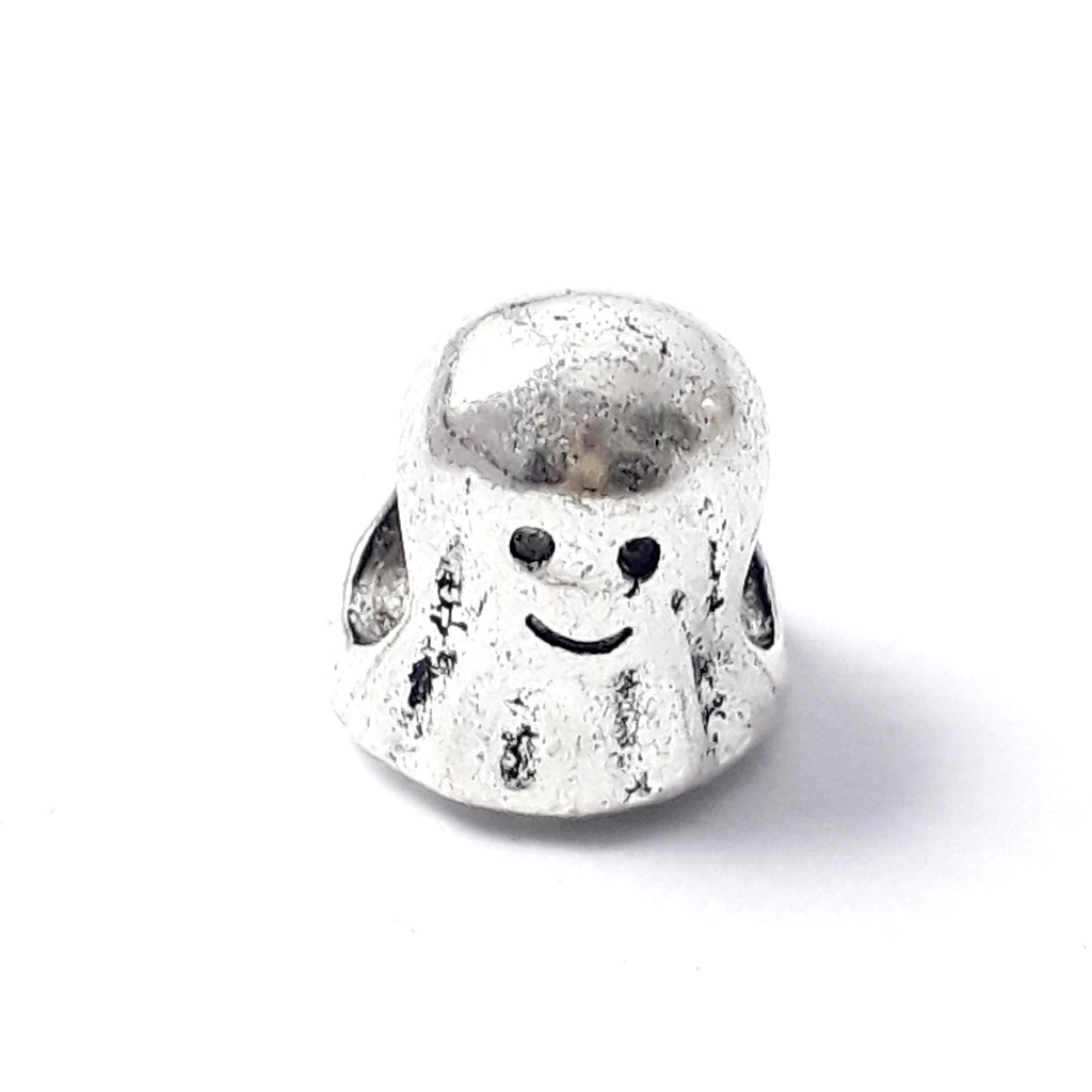 Ghost Antique Silver 10x10mm - 2pcs