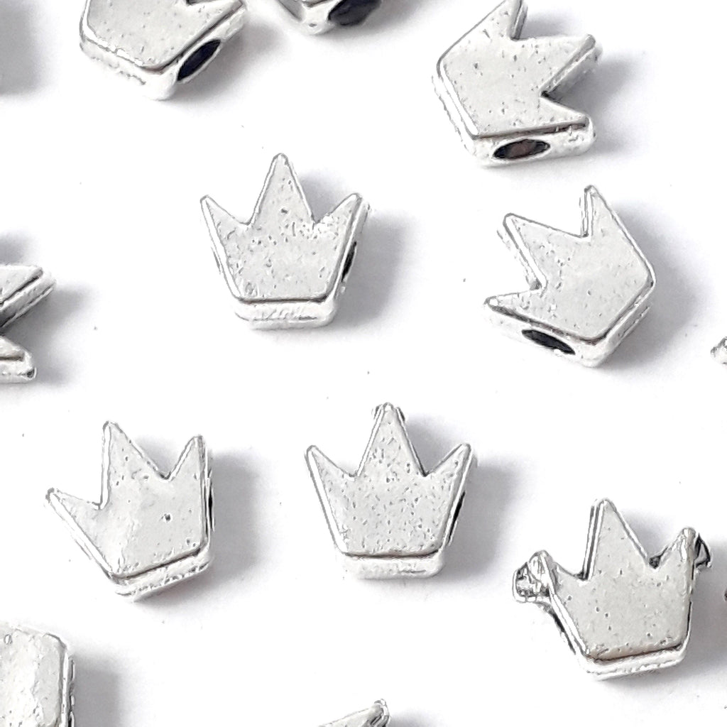 Little Crown Antique Silver 5x5mm - 25pcs
