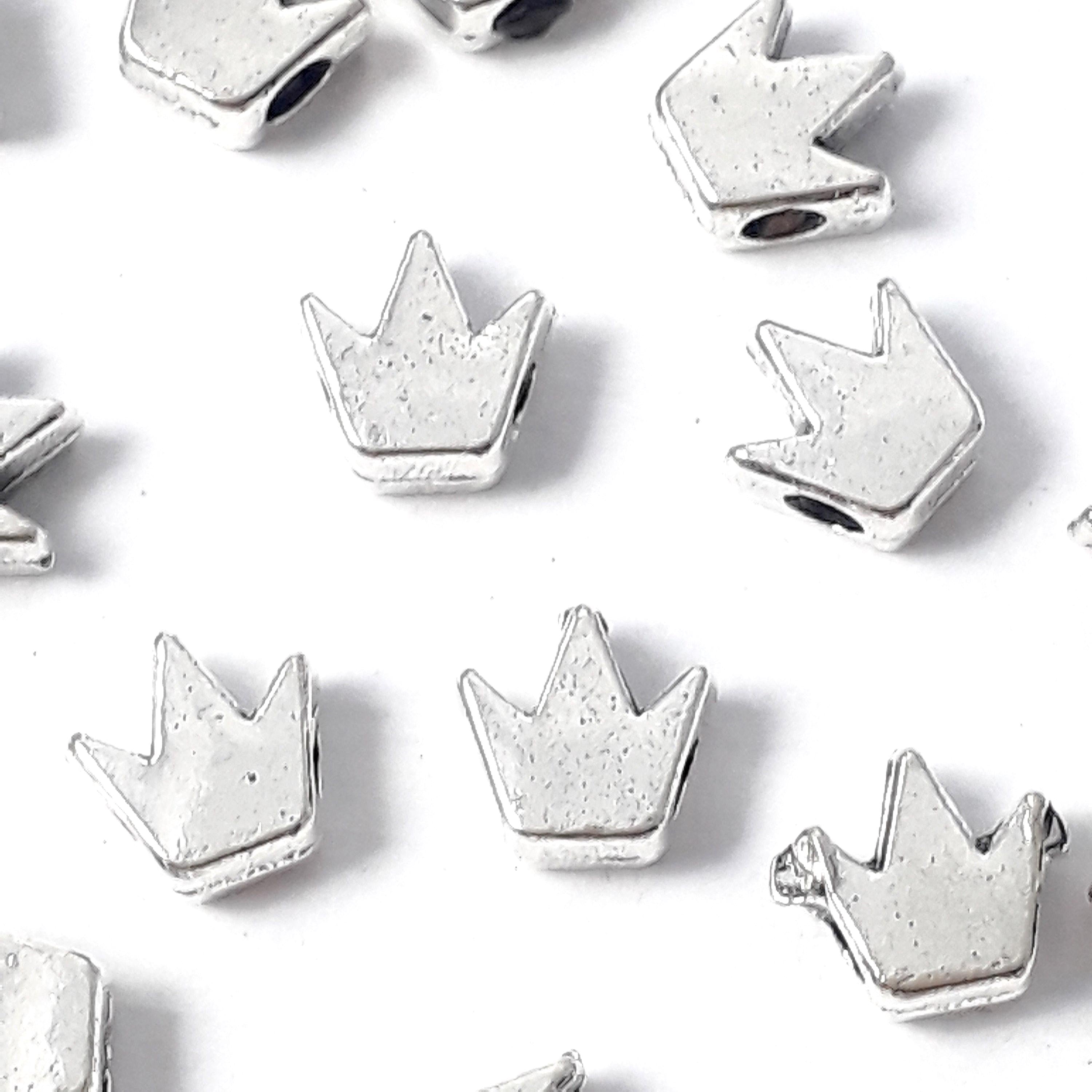 Little Crown Antique Silver 5x5mm - 25pcs