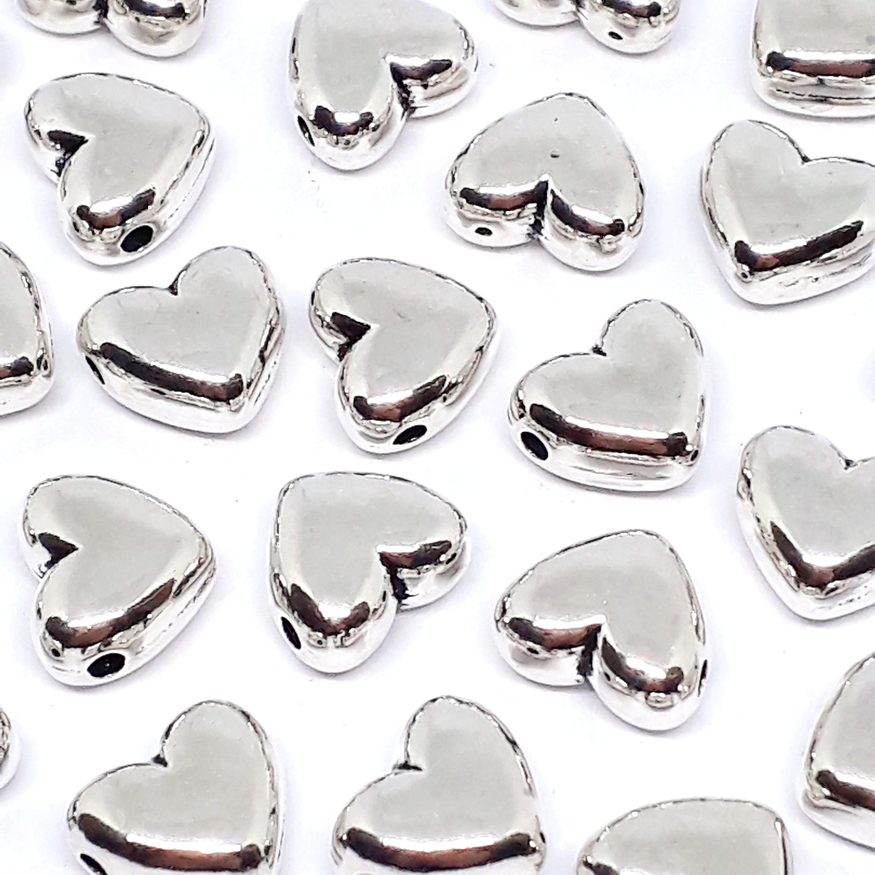 Heart Antique Silver 10x9mm - 10pcs