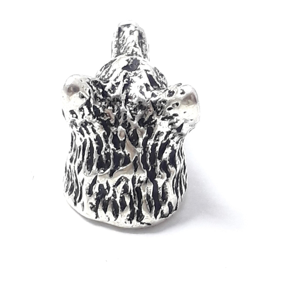 Wolf Antique Silver 17x11mm - 2pcs